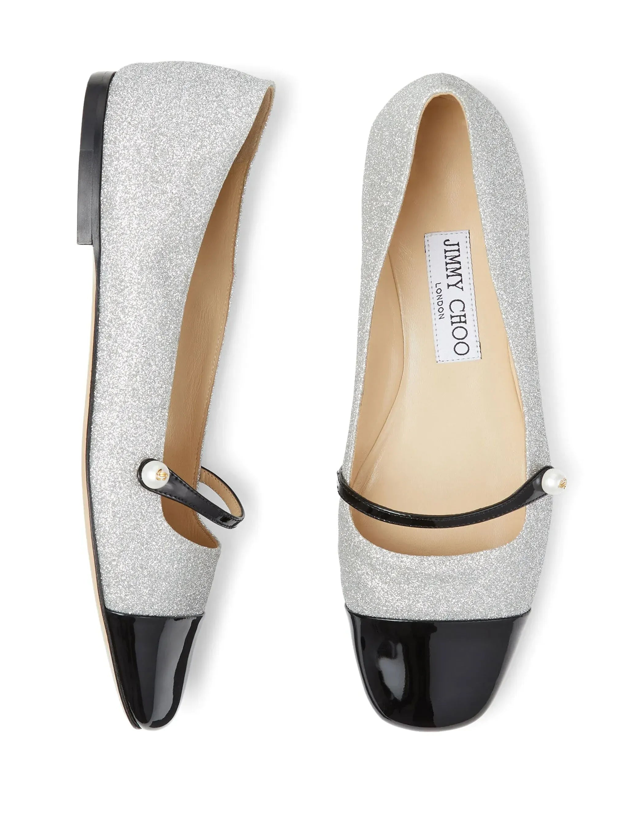 Jimmy Choo Elisa Leather Ballerina Flats