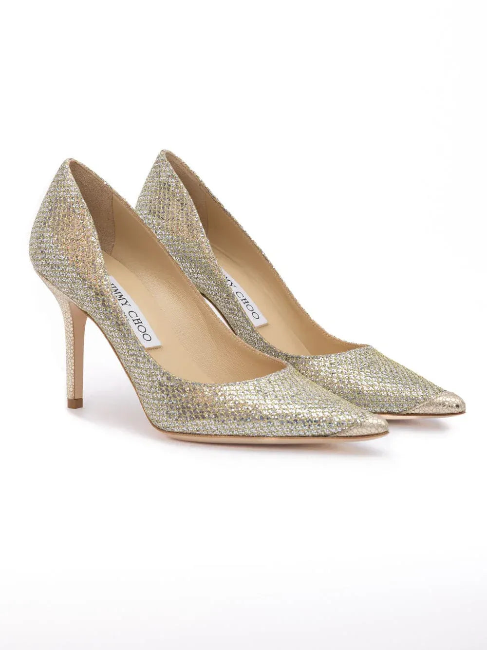 Jimmy Choo Glitter Fabric Agnes Pumps - alternate view