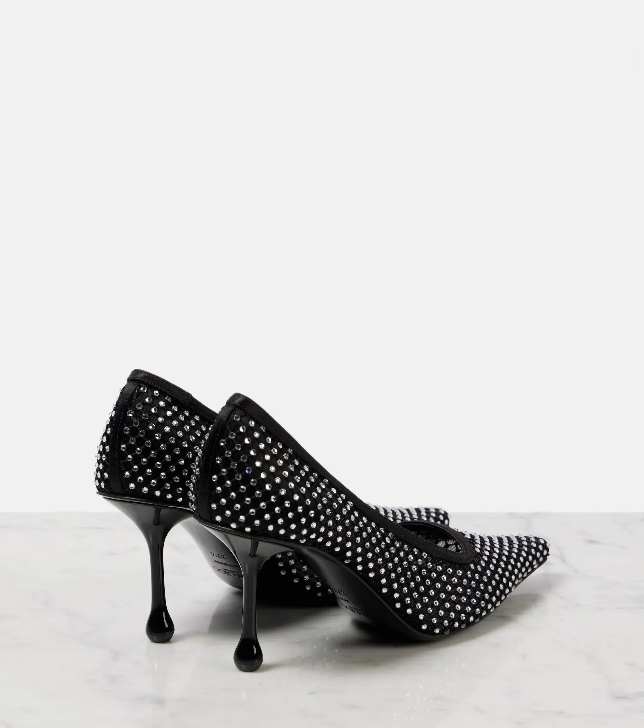 Jimmy Choo Ixia 80 Embellished Mesh Pumps