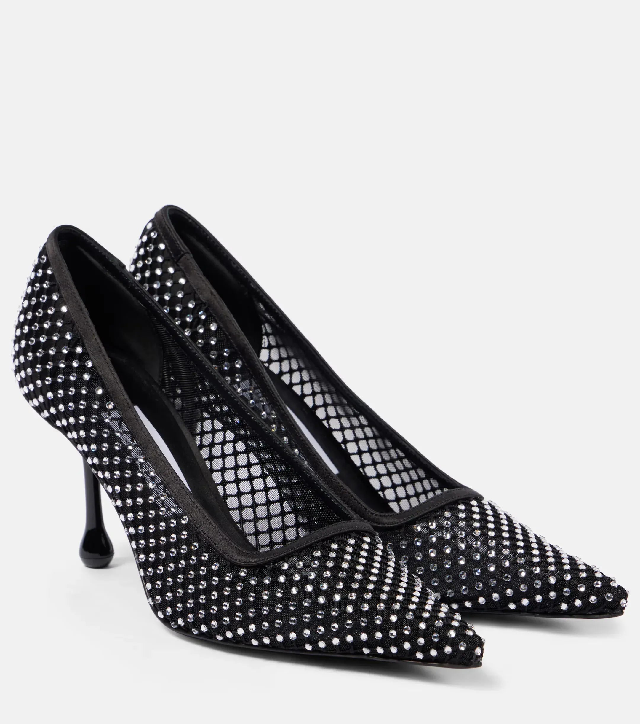Jimmy Choo Ixia 80 Embellished Mesh Pumps
