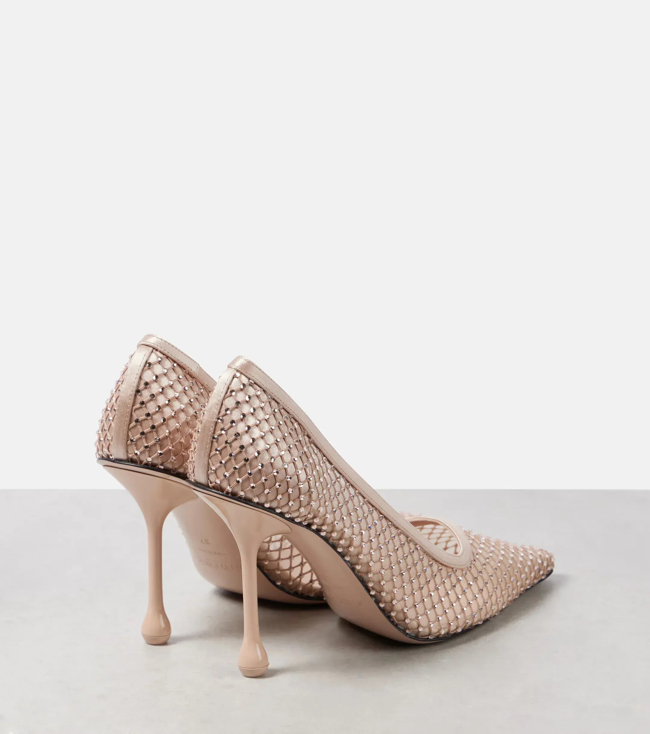 Jimmy Choo Ixia 95 Embellished Mesh Pumps