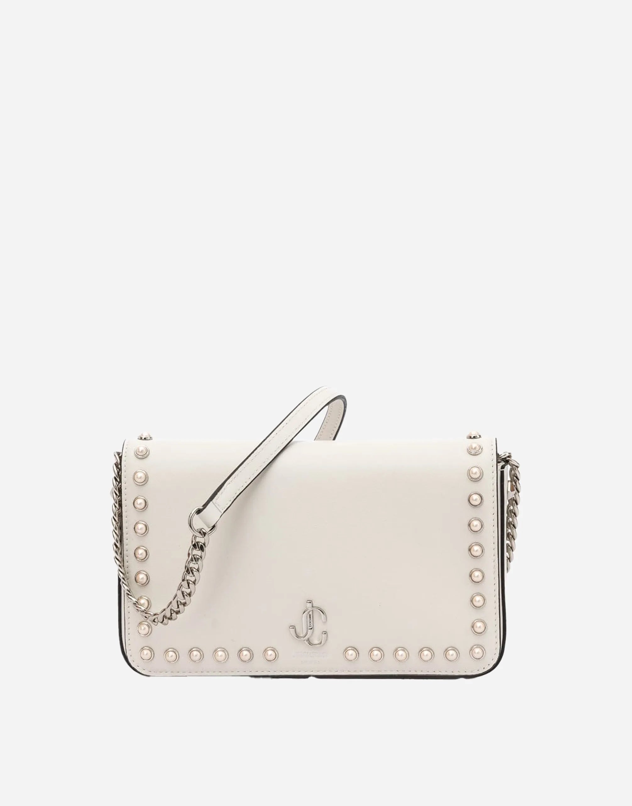 Jimmy Choo Studded Logo Crossbody Bag