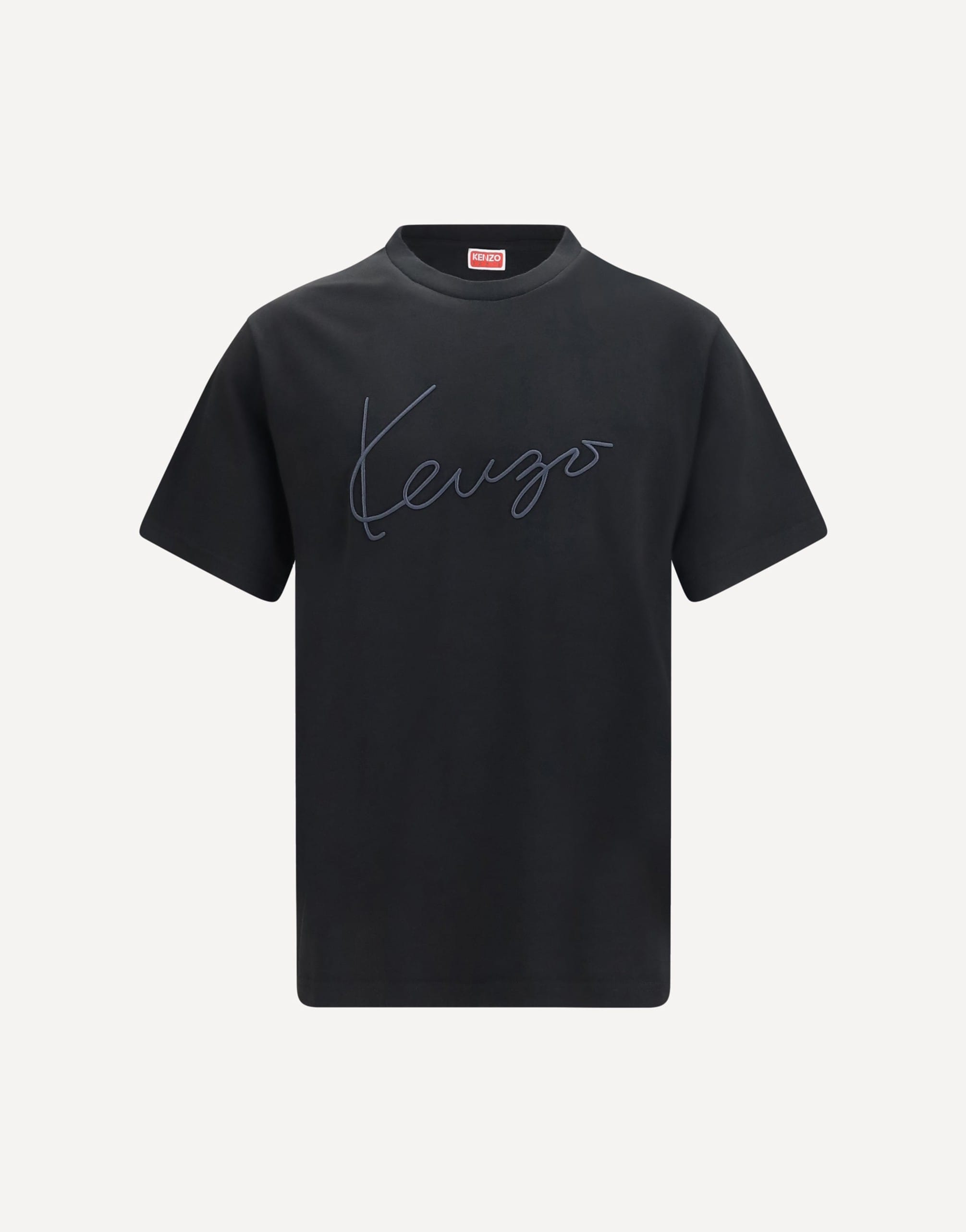 Kenzo Kenzo Embroidered Signature Cotton T-Shirt