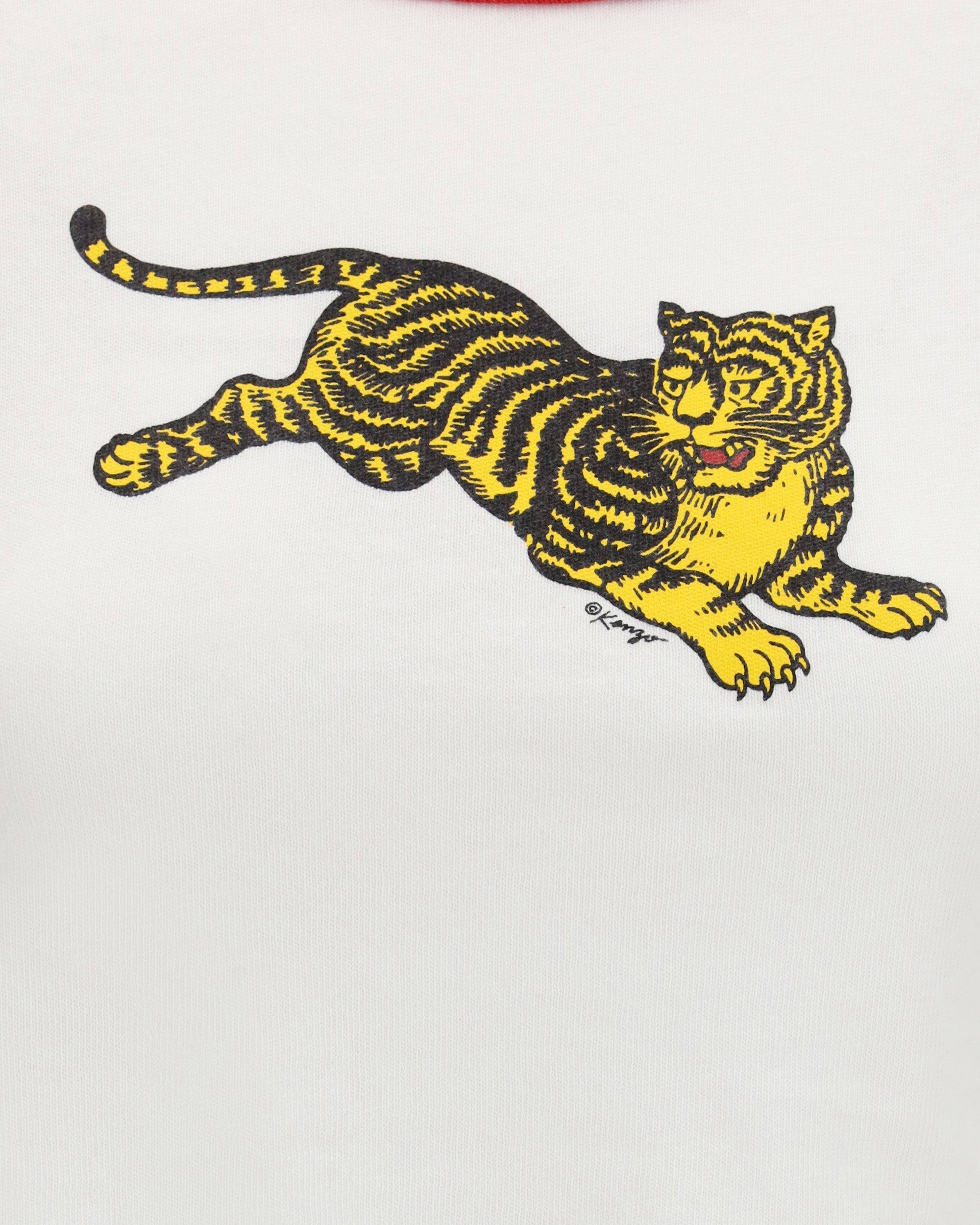 Kenzo Jumping Tiger Cropped Cotton T-Shirt