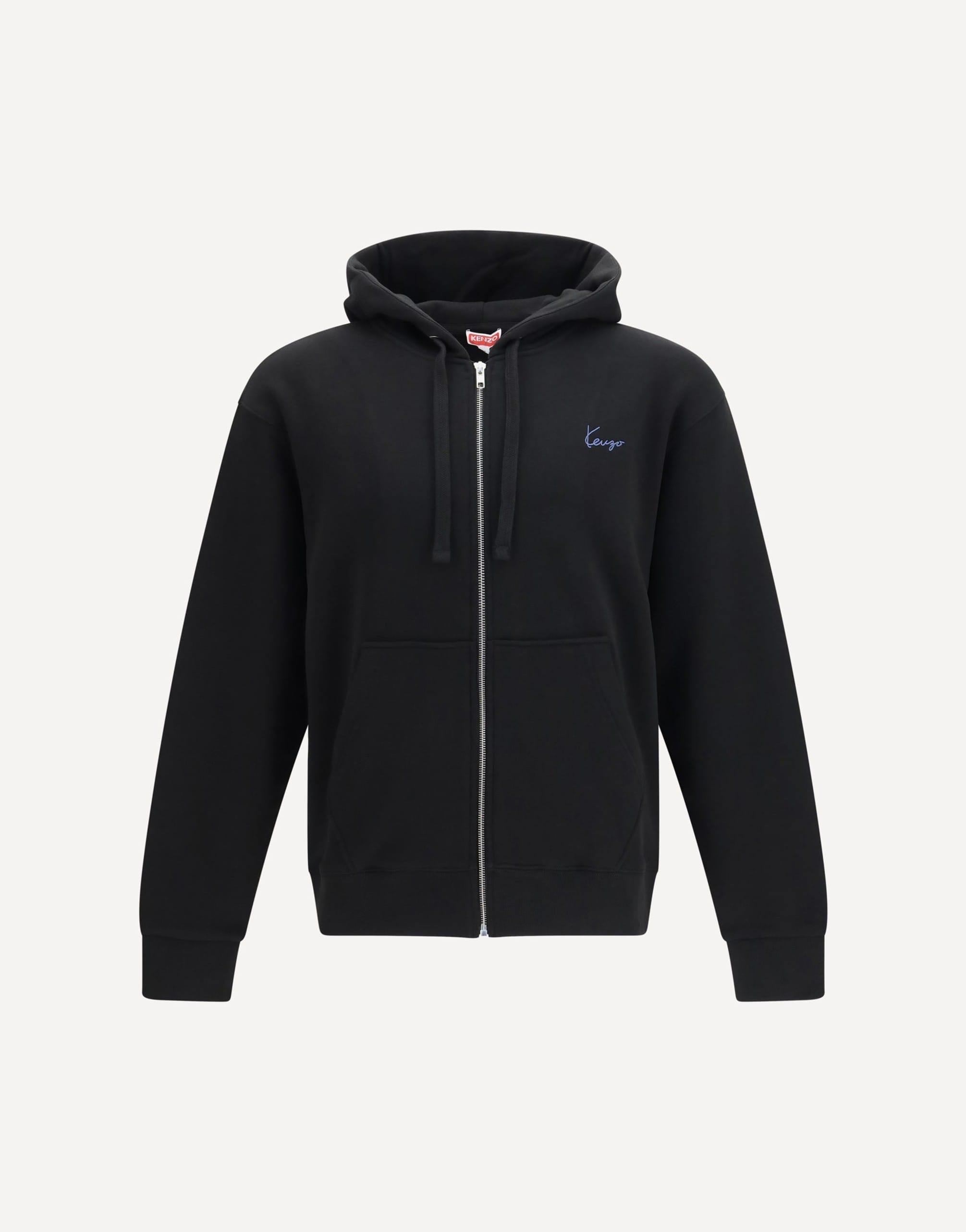 Kenzo Signature Embroidered Cotton Zip Hoodie