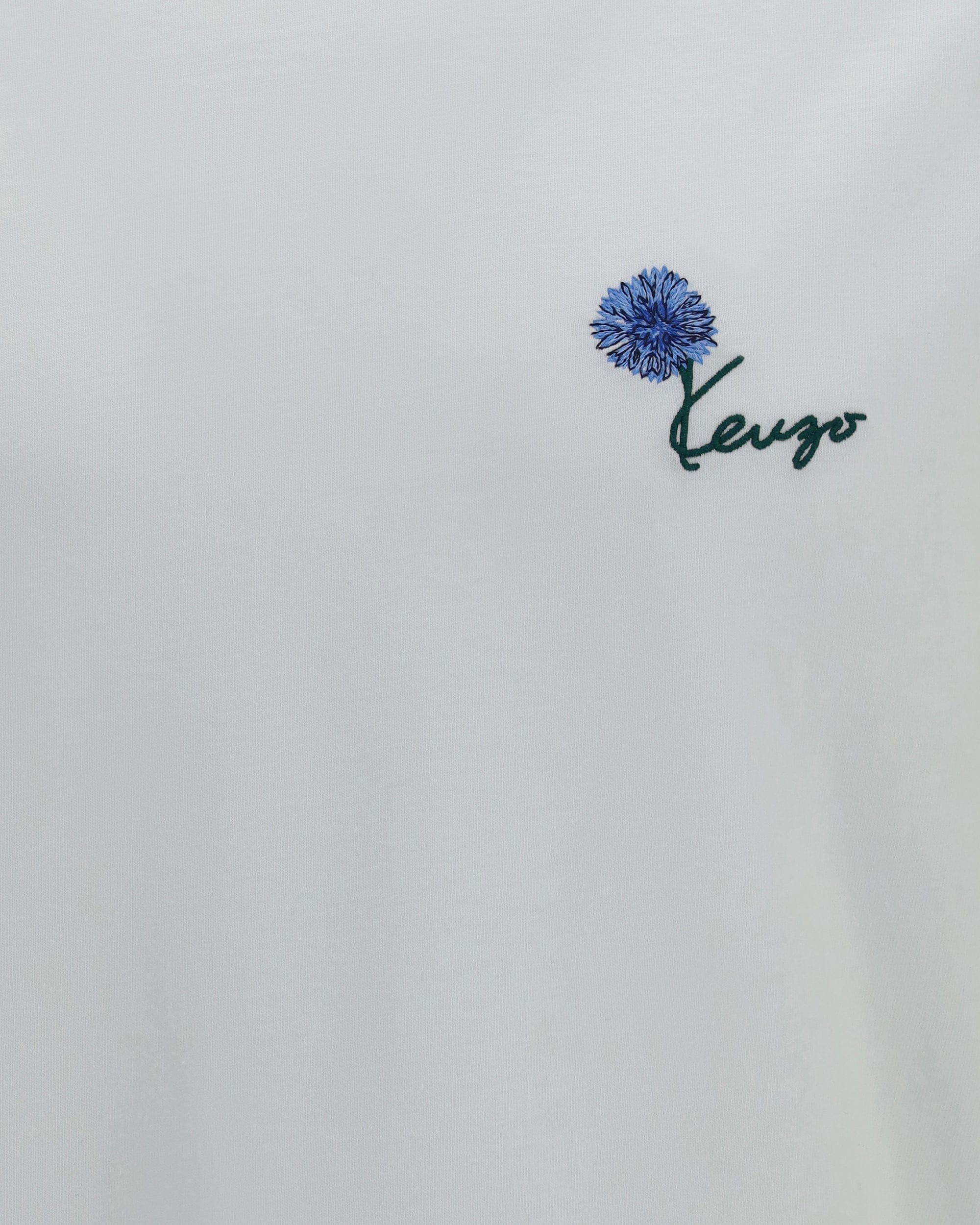 Kenzo Kenzo Tulip Embroidered Cotton T-Shirt