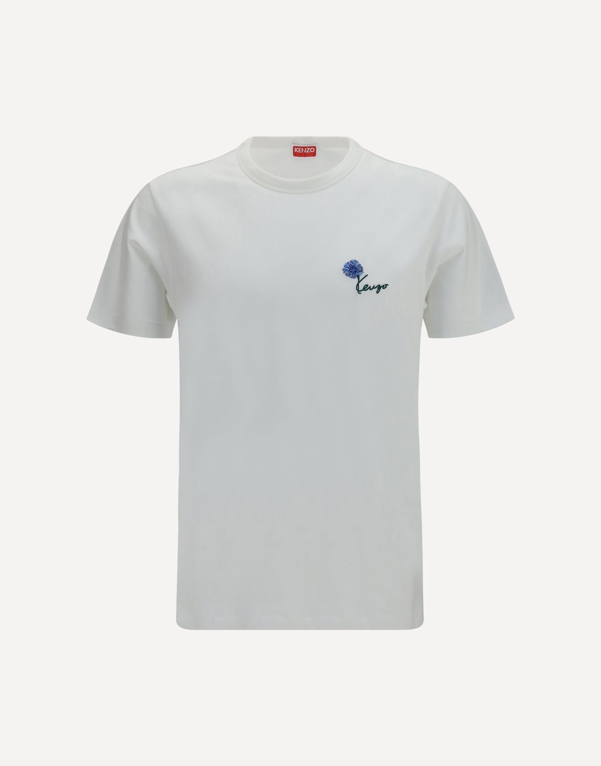 Kenzo Kenzo Tulip Embroidered Cotton T-Shirt