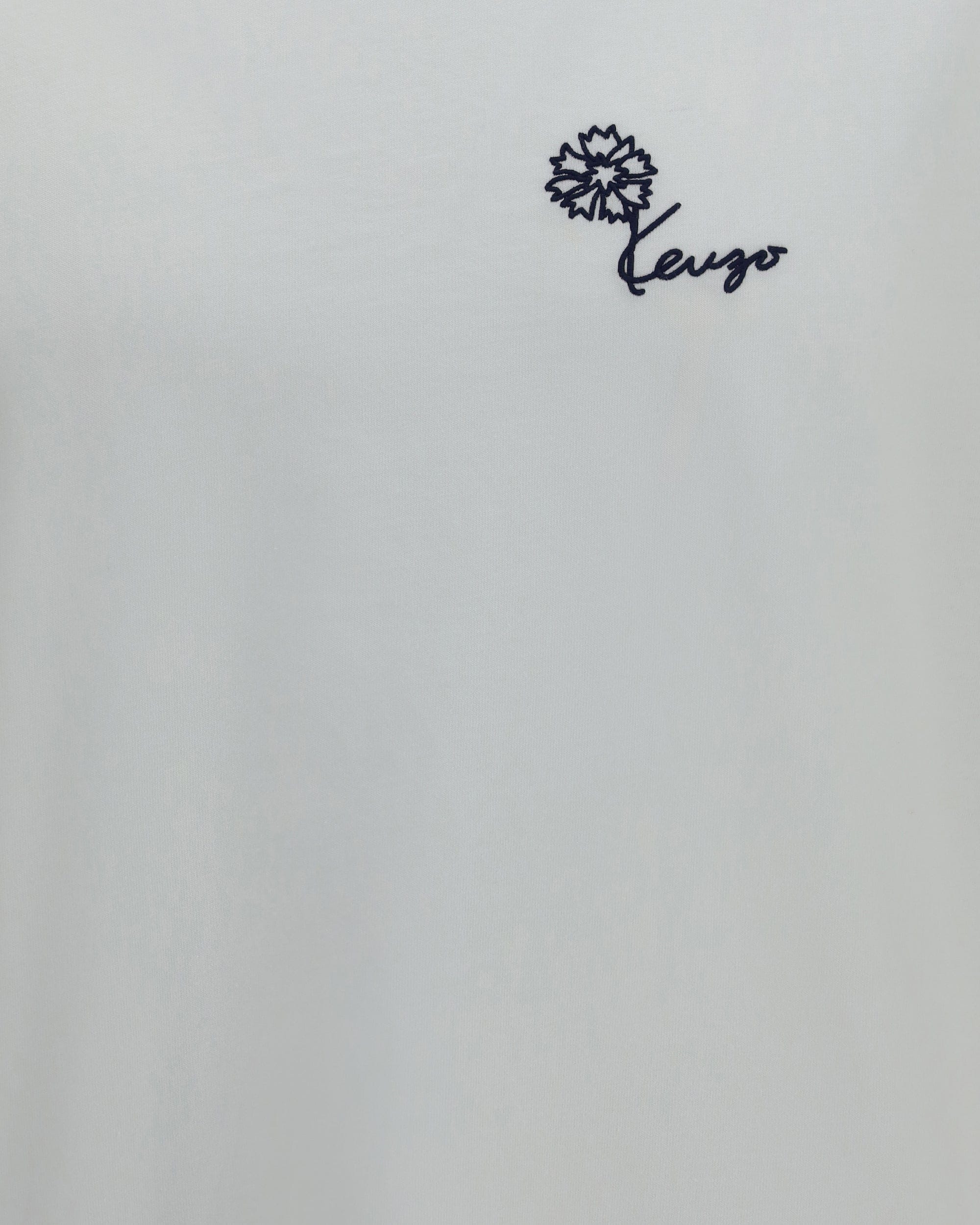Kenzo Kenzo Tulip Embroidered Cotton T-Shirt