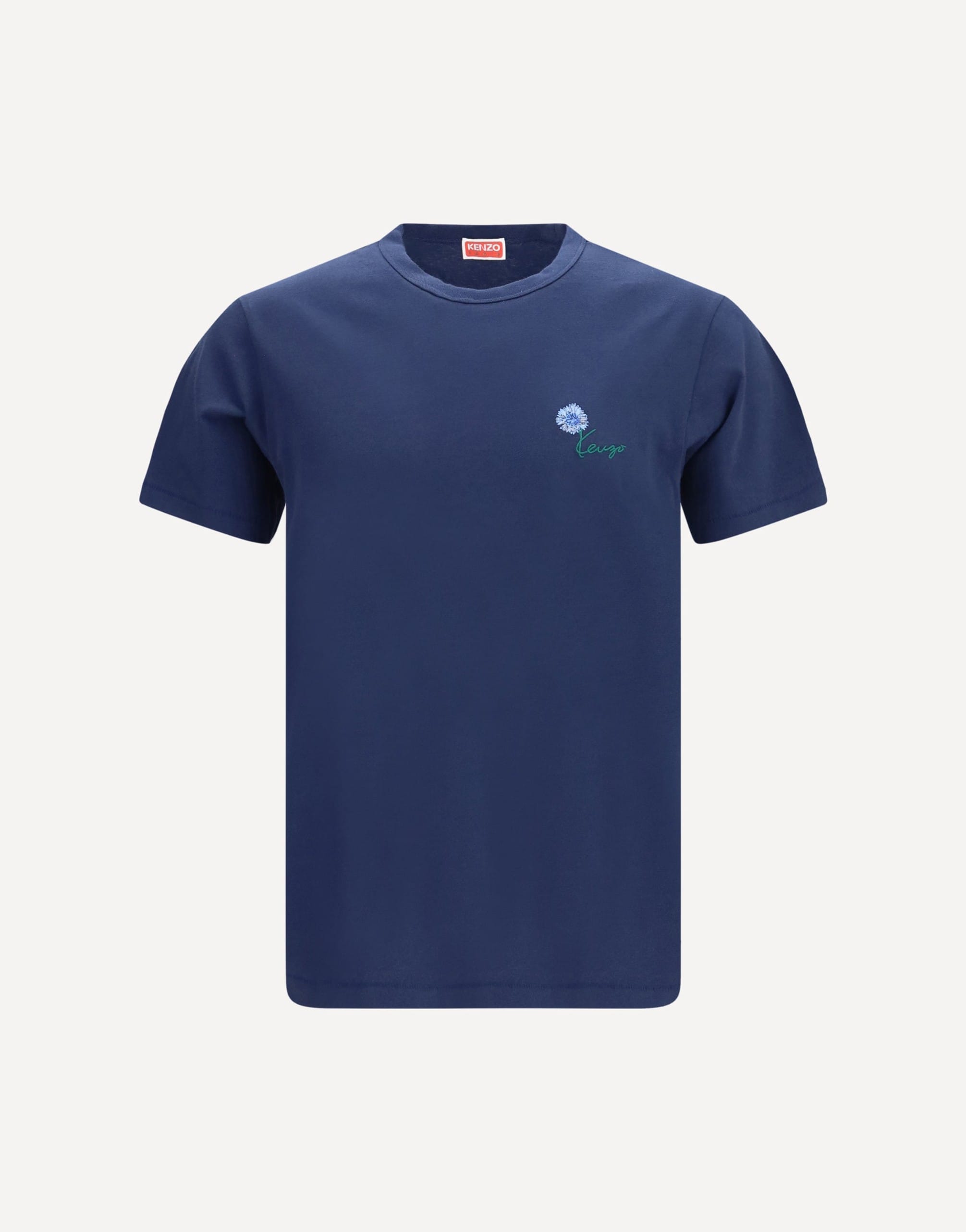 Kenzo Kenzo Tulip Embroidered Cotton T-Shirt