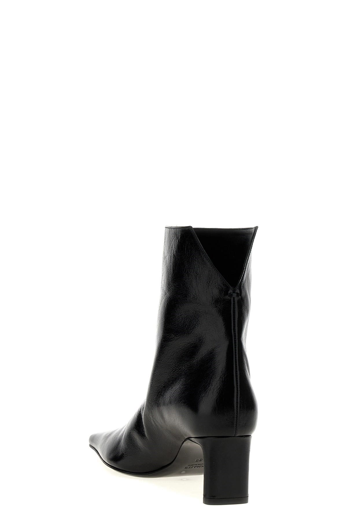 Khaite Khaite Ona Leather Ankle Boots