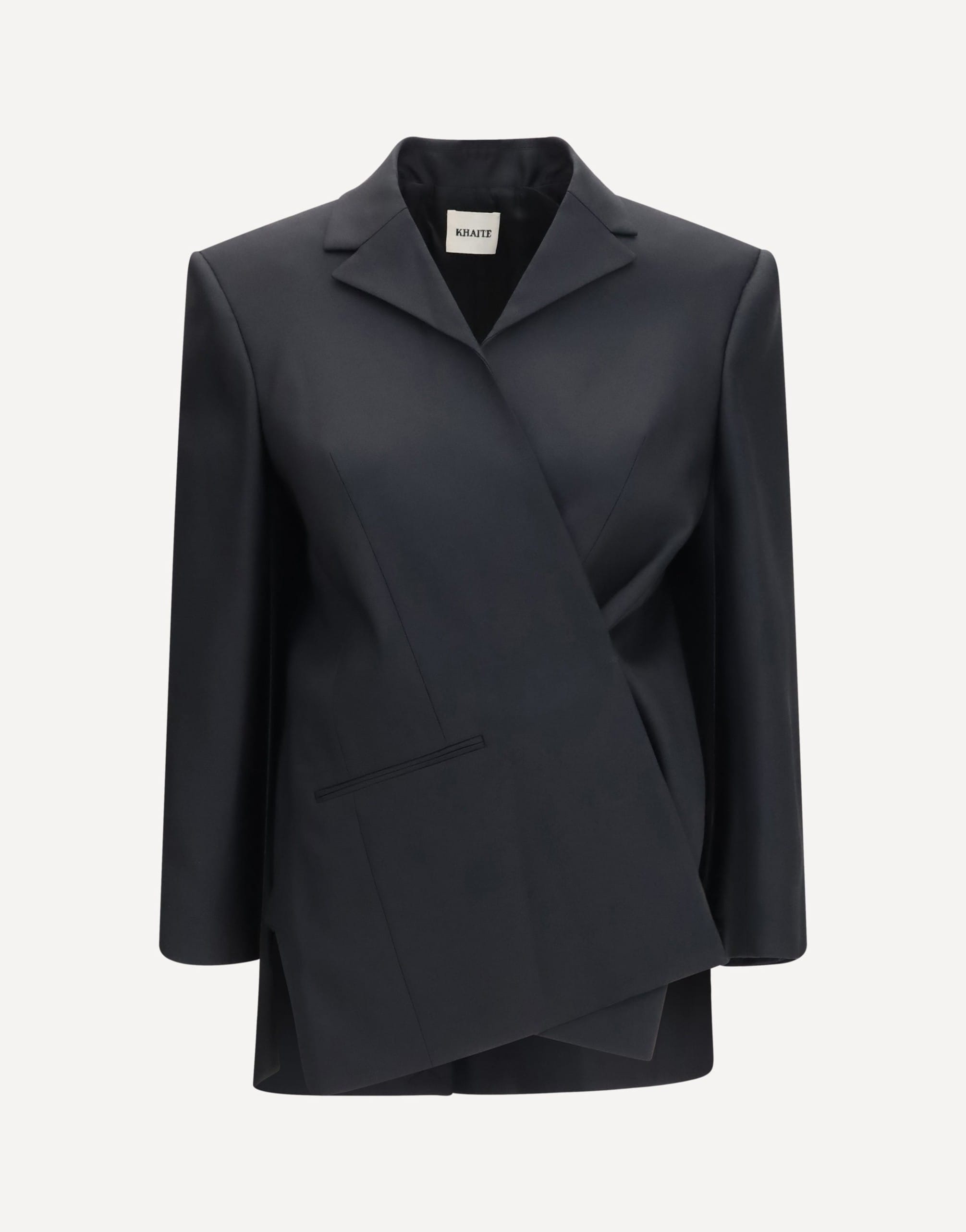 Khaite Khaite Palto Twisted Wrap-Front Jacket