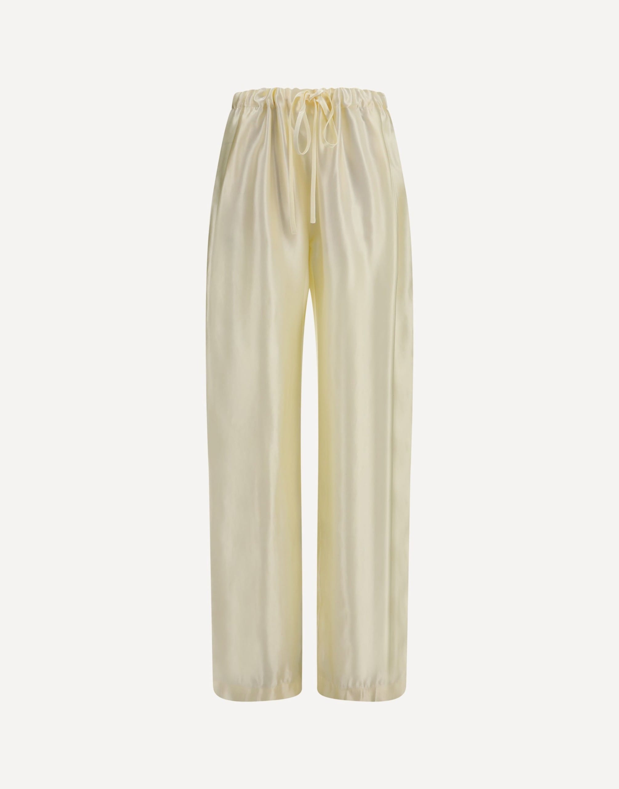 Khaite Khaite Rohen Bow-Leg Satin Pants