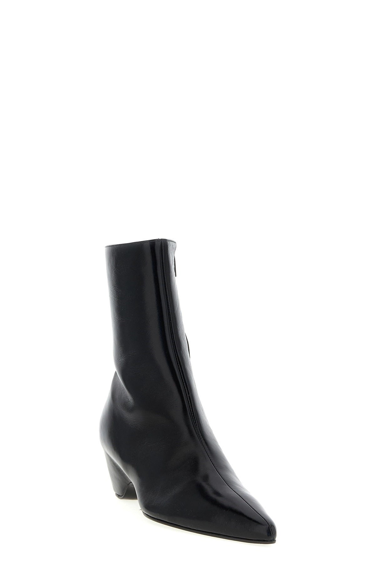 Khaite Sybil Leather Ankle Boots