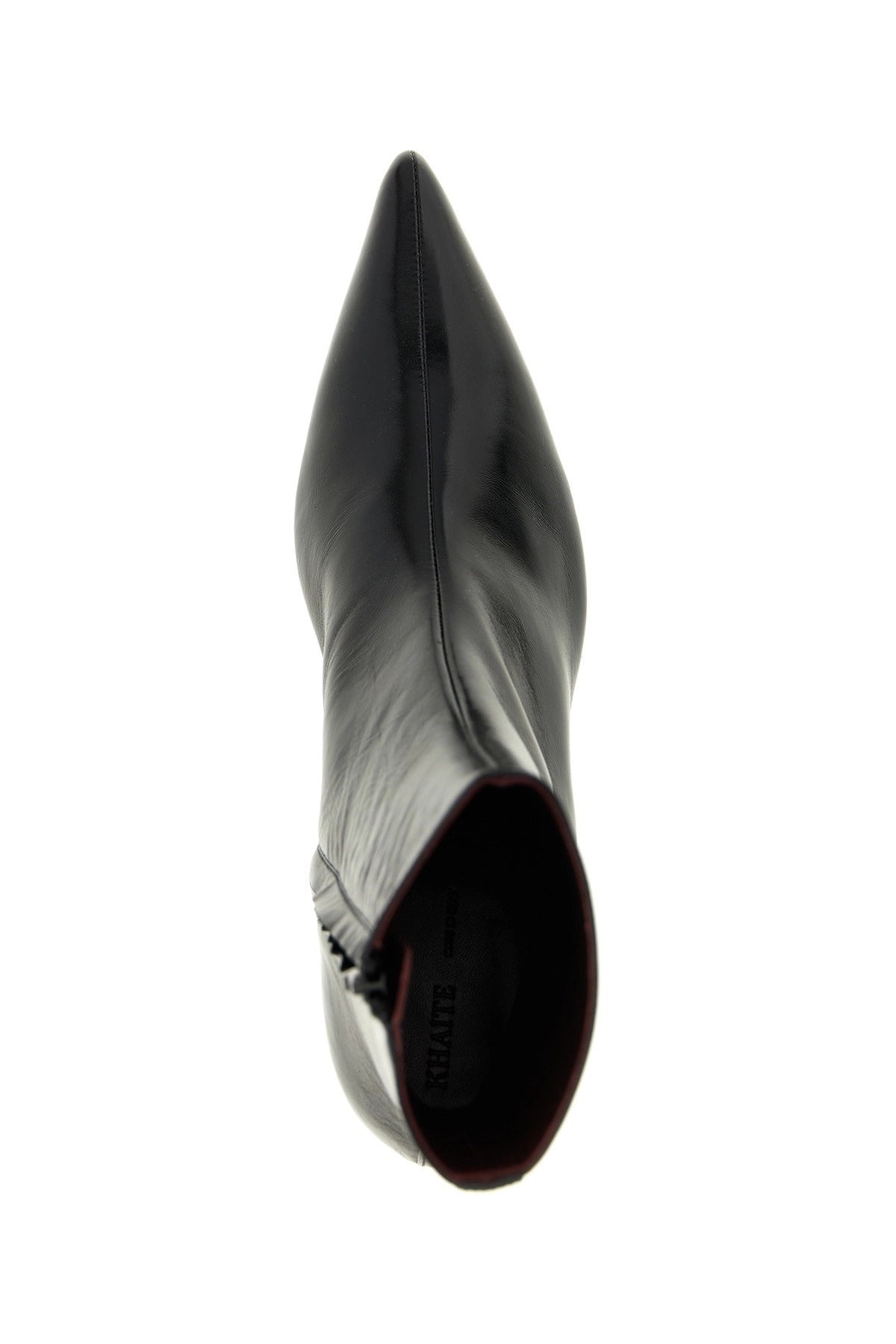 Khaite Sybil Leather Ankle Boots