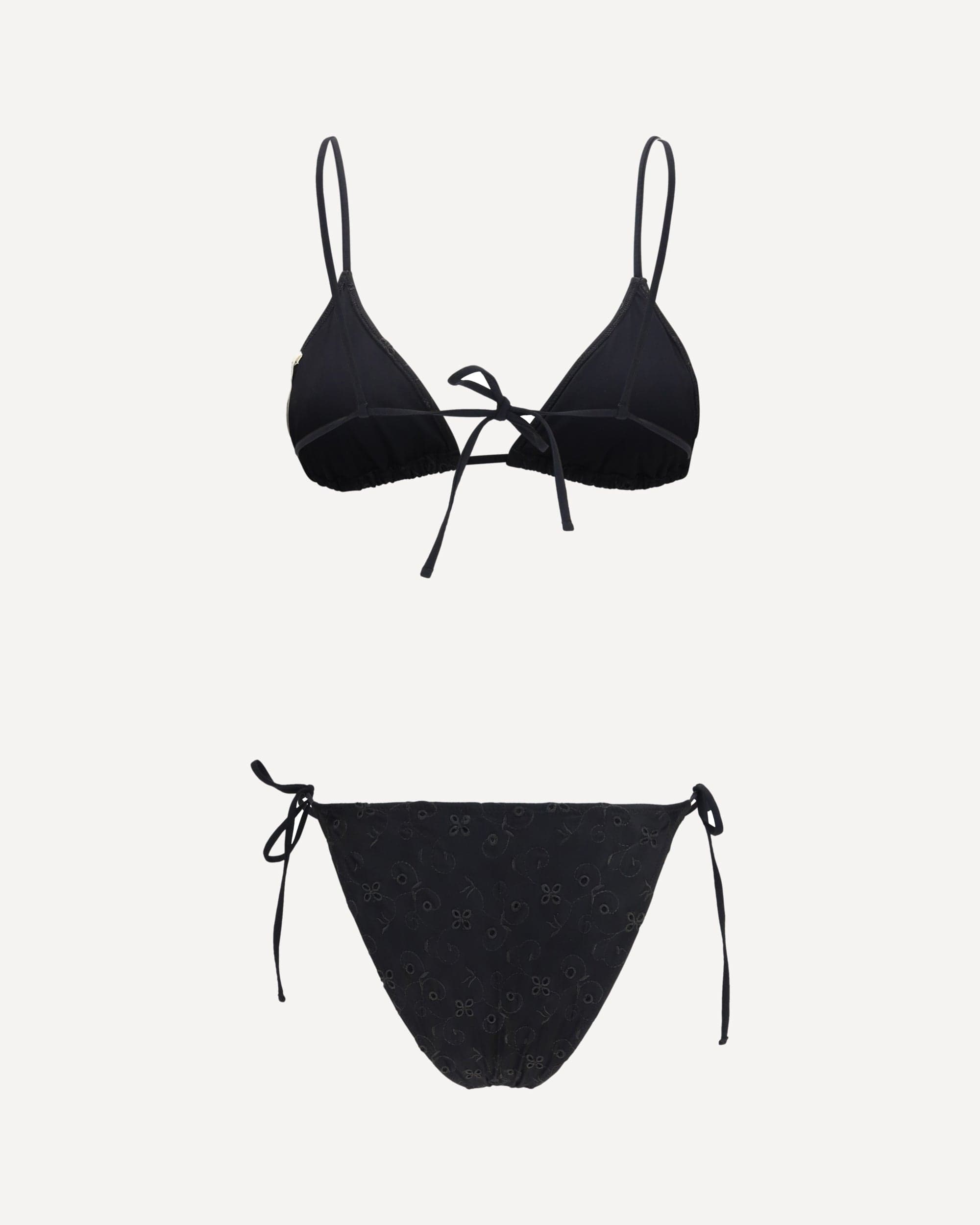 Geblümter bestickter Triangel-Bikini - alternate view