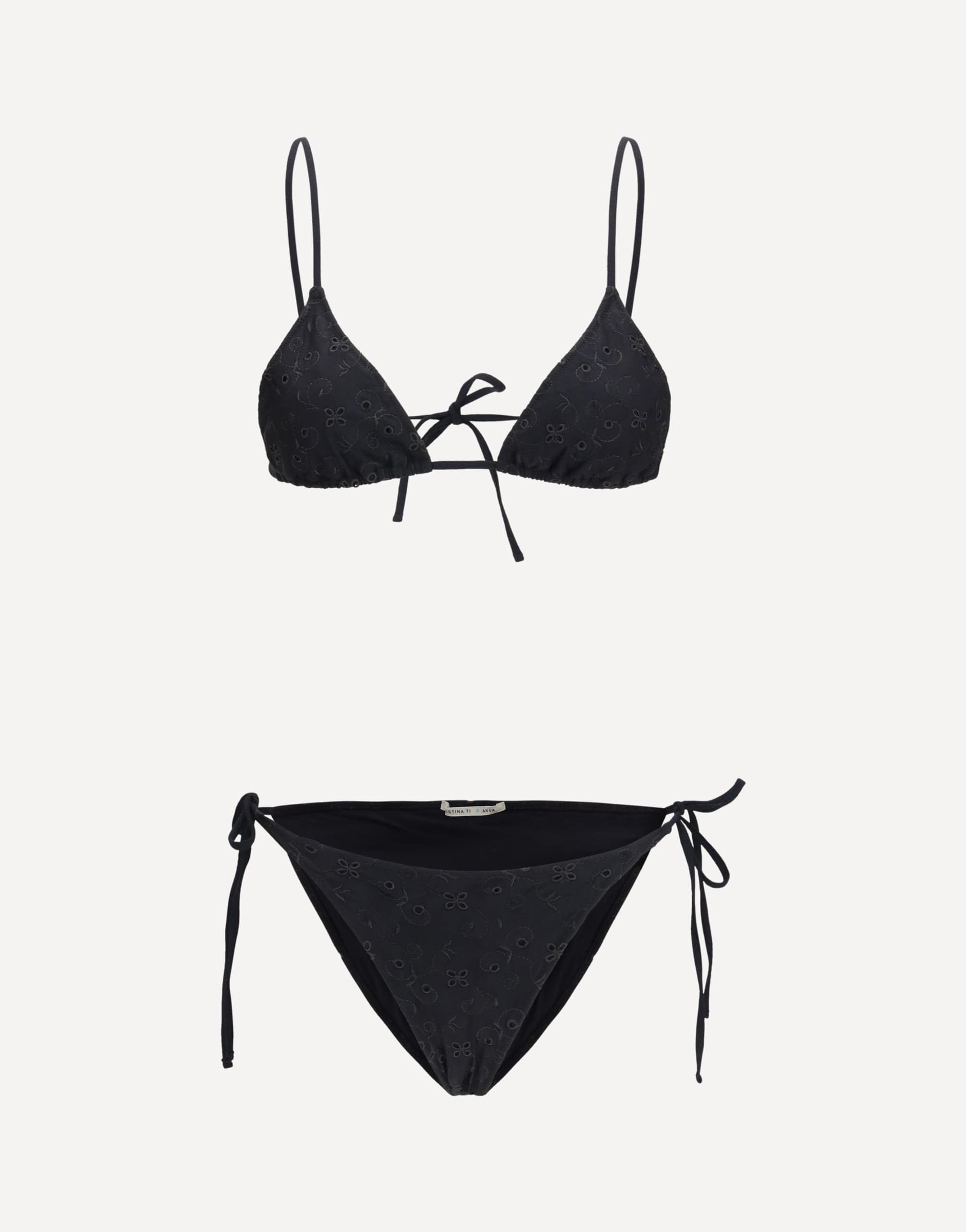Kristina Ti Floral Embroidered Triangle Bikini