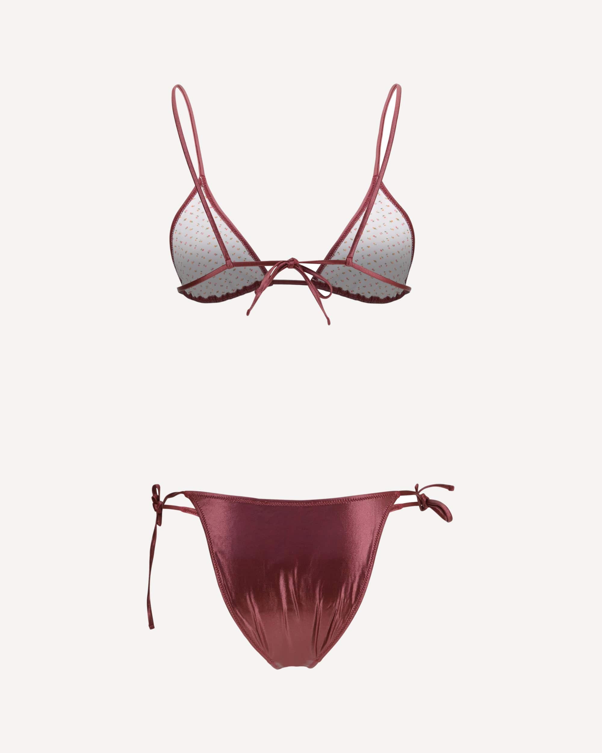 Kristina Ti Metallic Triangle Bikini Swimsuit