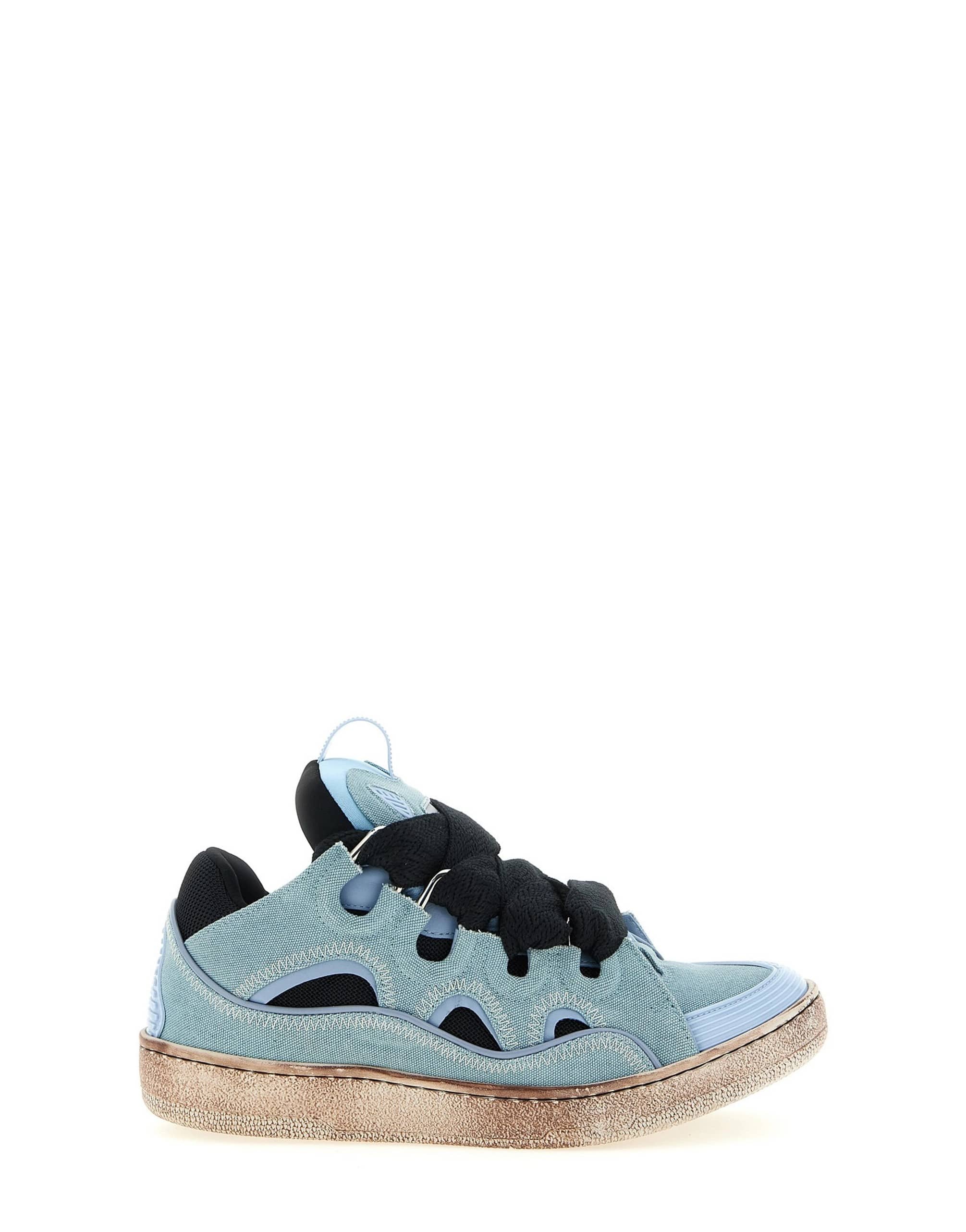 Lanvin Lanvin Curb Canvas Leather Sneakers