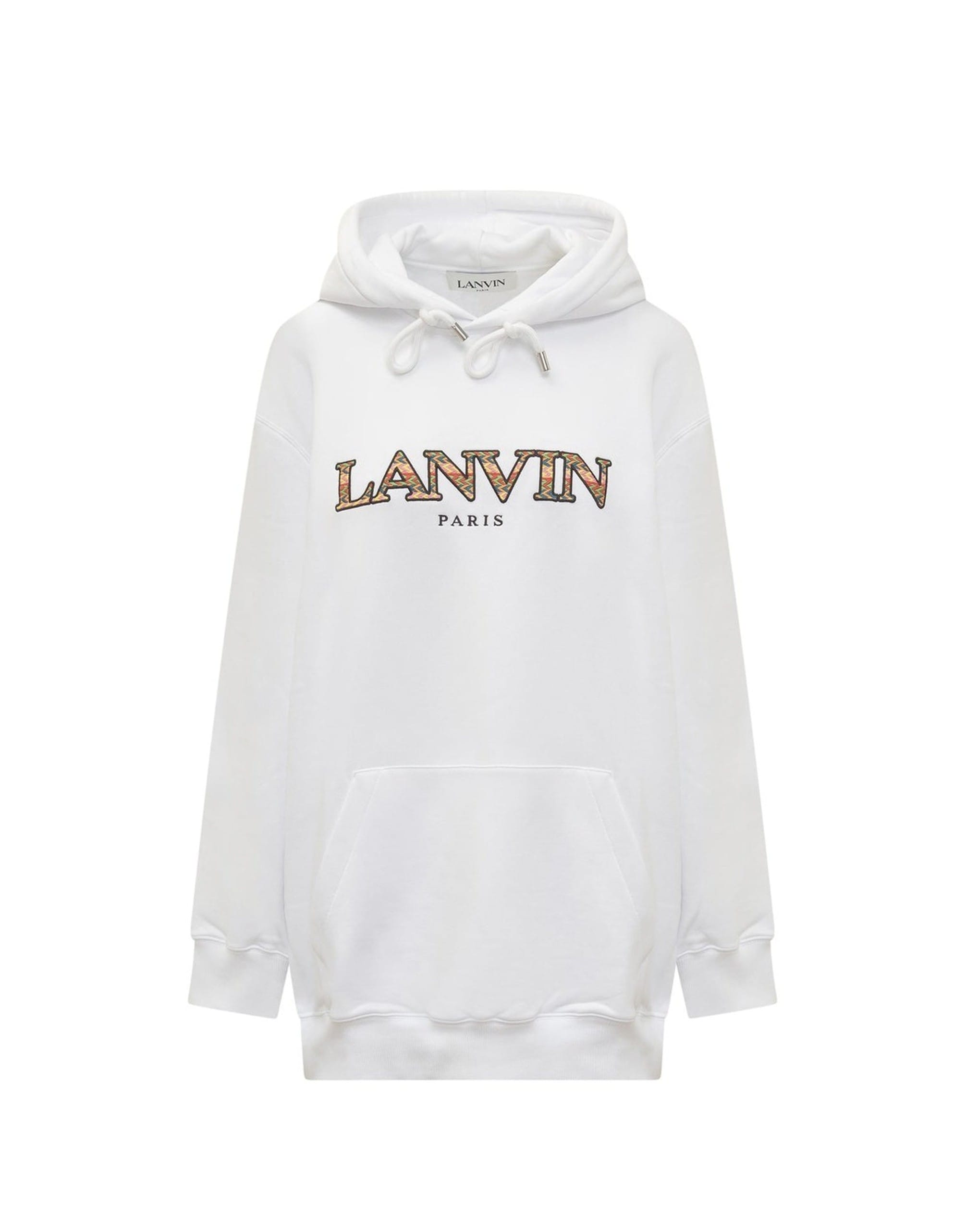 Lanvin Logo-Print Hoodie Dress