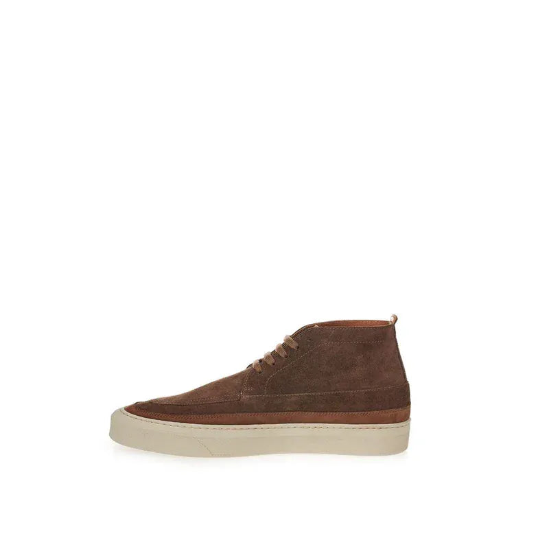Lardini Lardini Suede Lace-Up Mid-Top Casual Sneakers