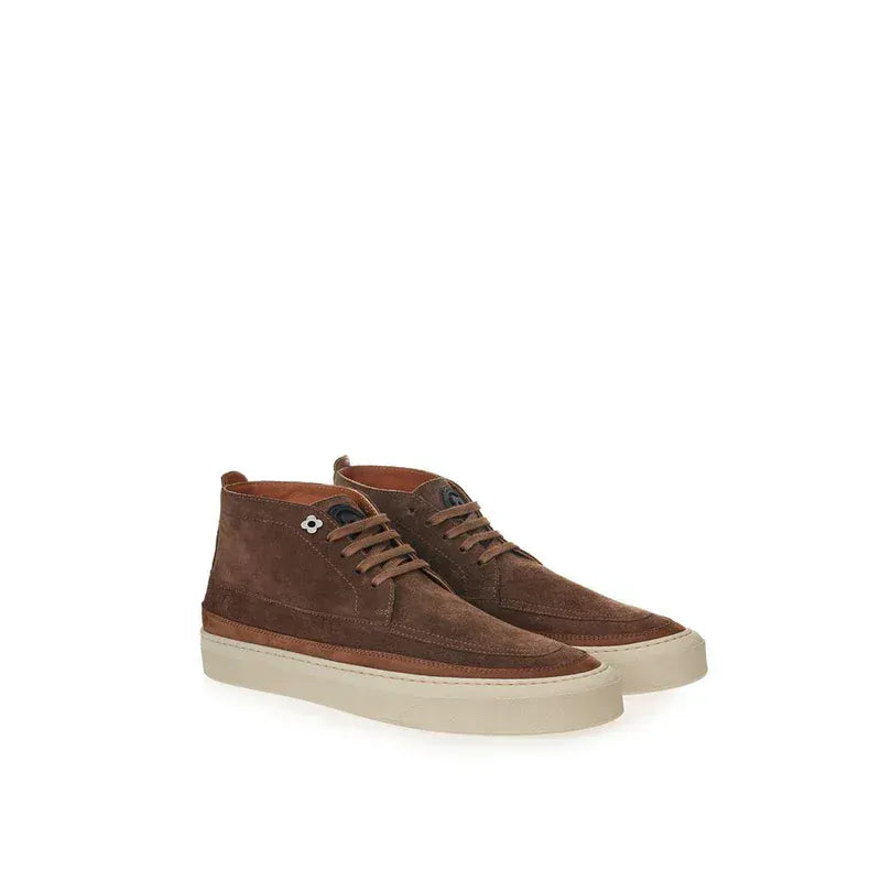 Lardini Lardini Suede Lace-Up Mid-Top Casual Sneakers
