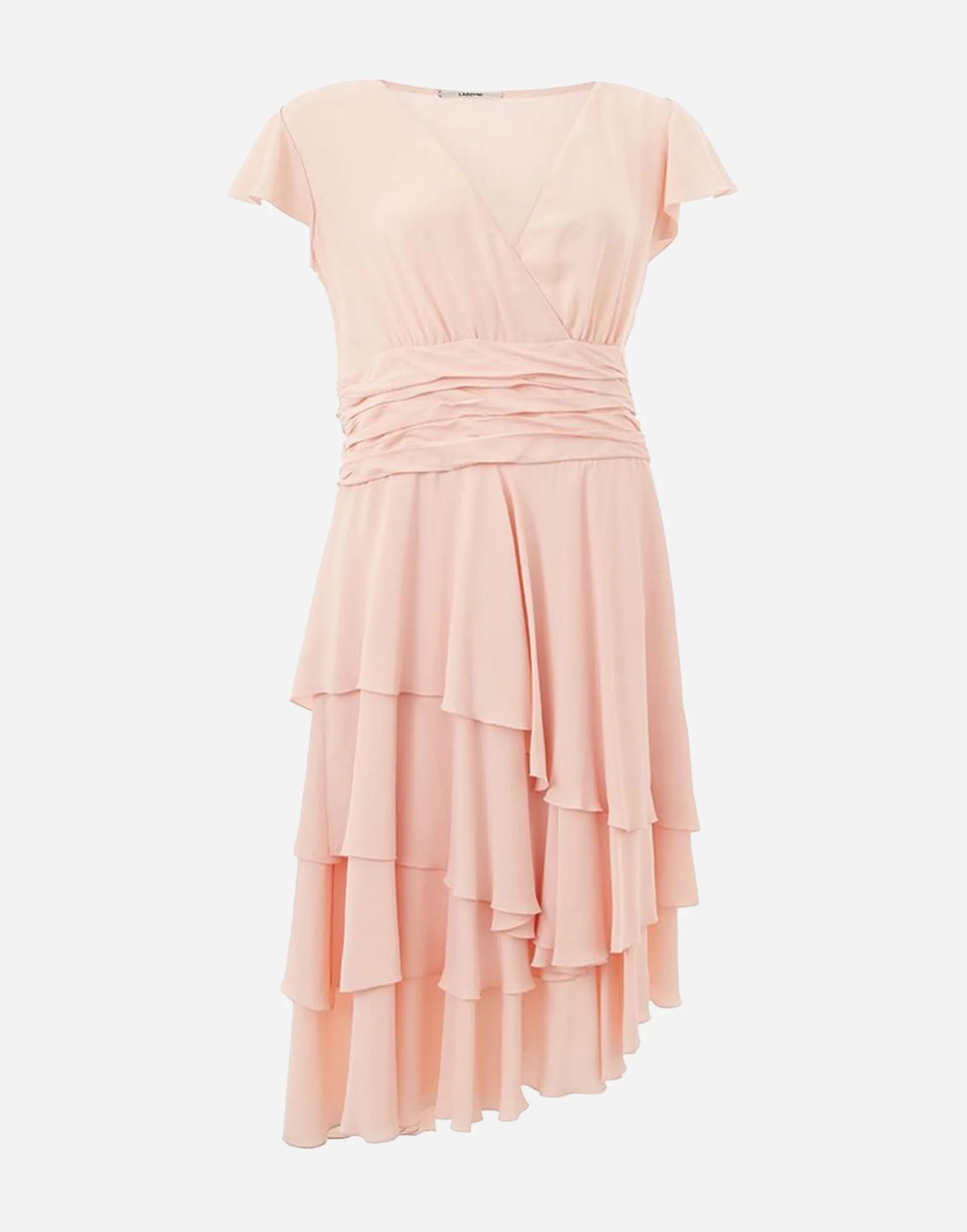 Lardini Lardini Tiered Ruffle Wrap Midi Dress