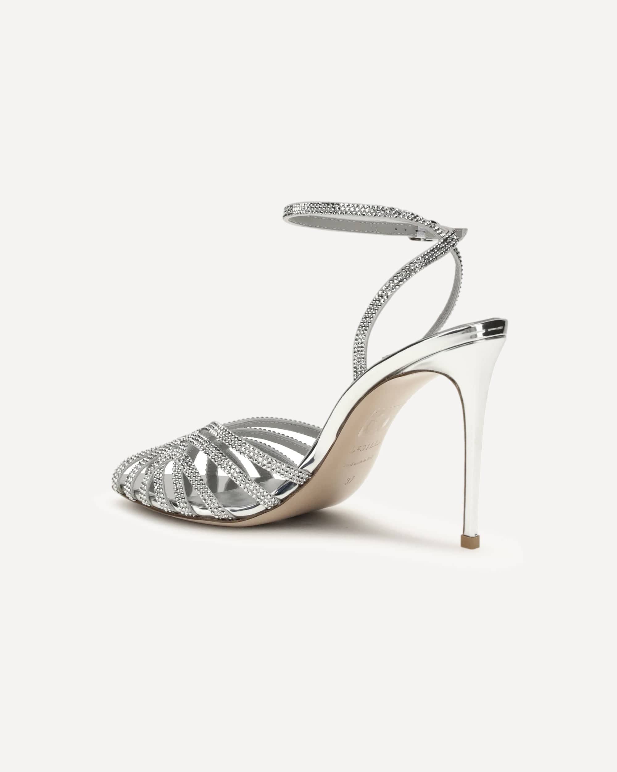 LE SILLA Embrace Divina Metallic Leather Sandals