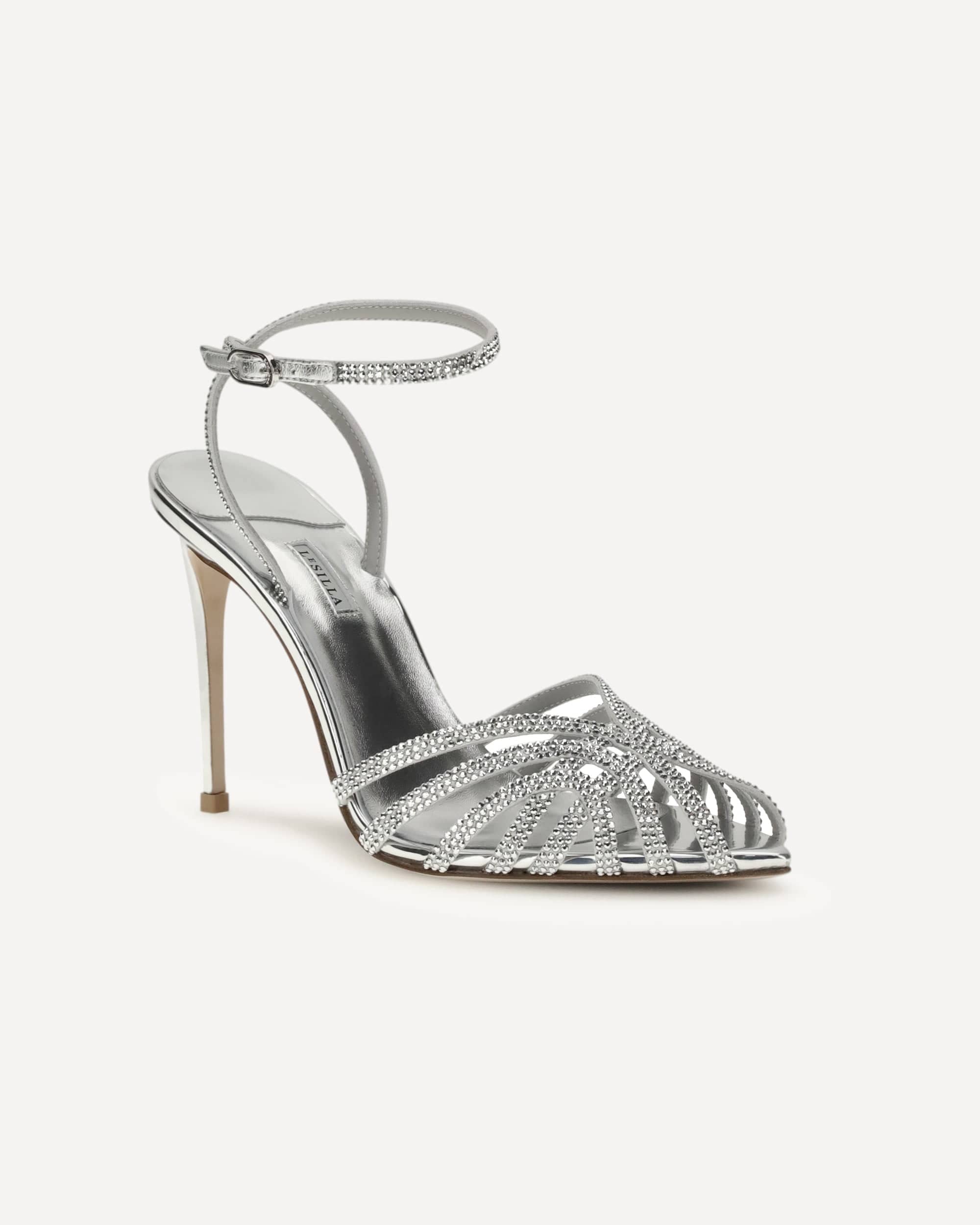 LE SILLA Embrace Divina Metallic Leather Sandals