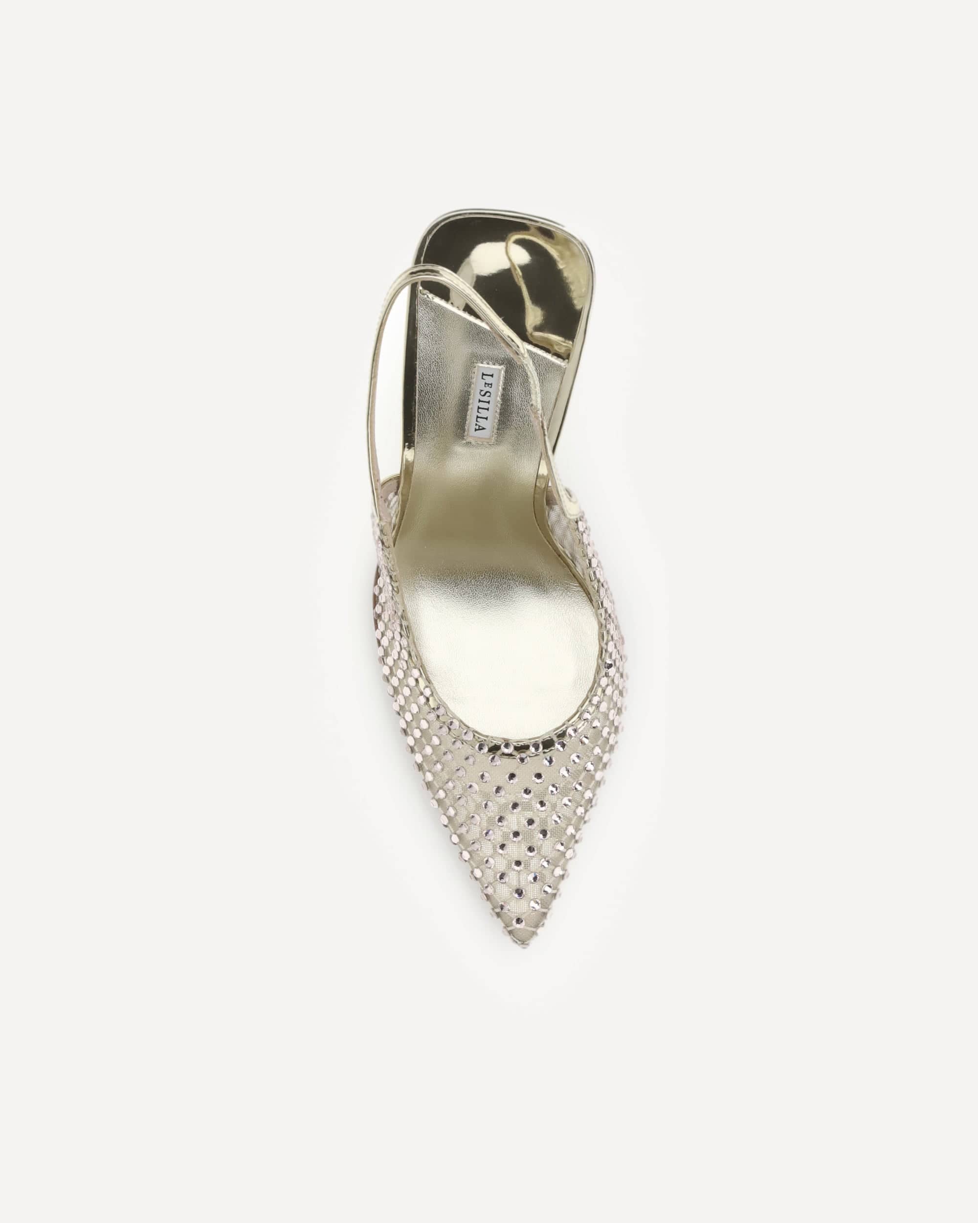 LE SILLA Gilda Pumps Crystal Stiletto Slingbacks