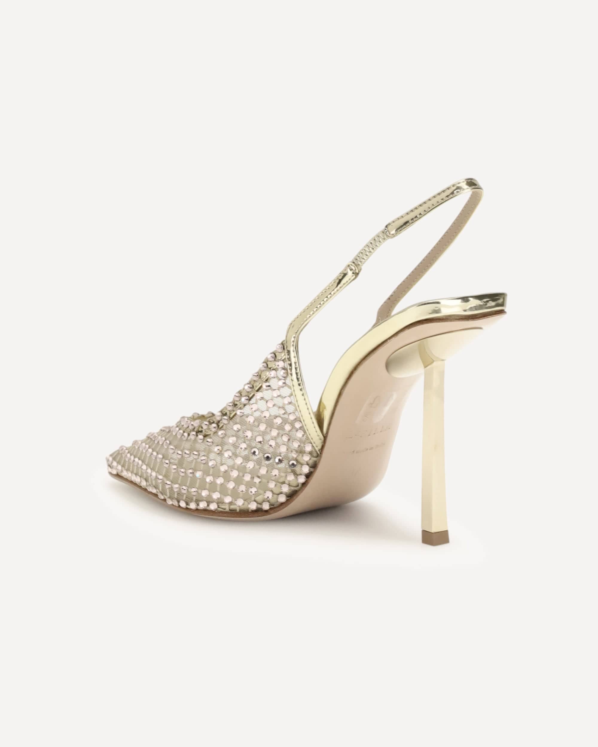 LE SILLA Gilda Pumps Crystal Stiletto Slingbacks