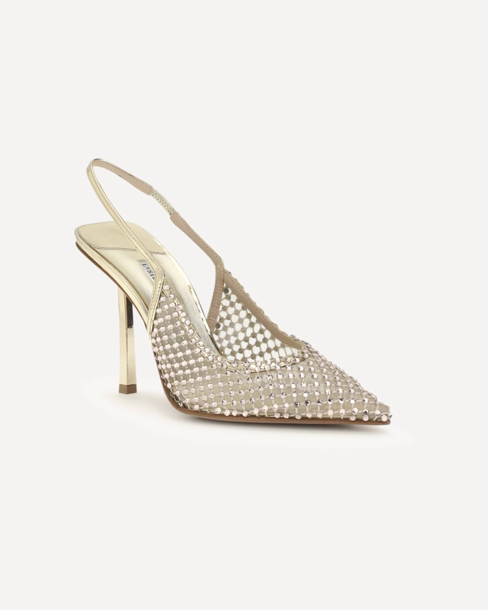 LE SILLA Gilda Pumps Crystal Stiletto Slingbacks