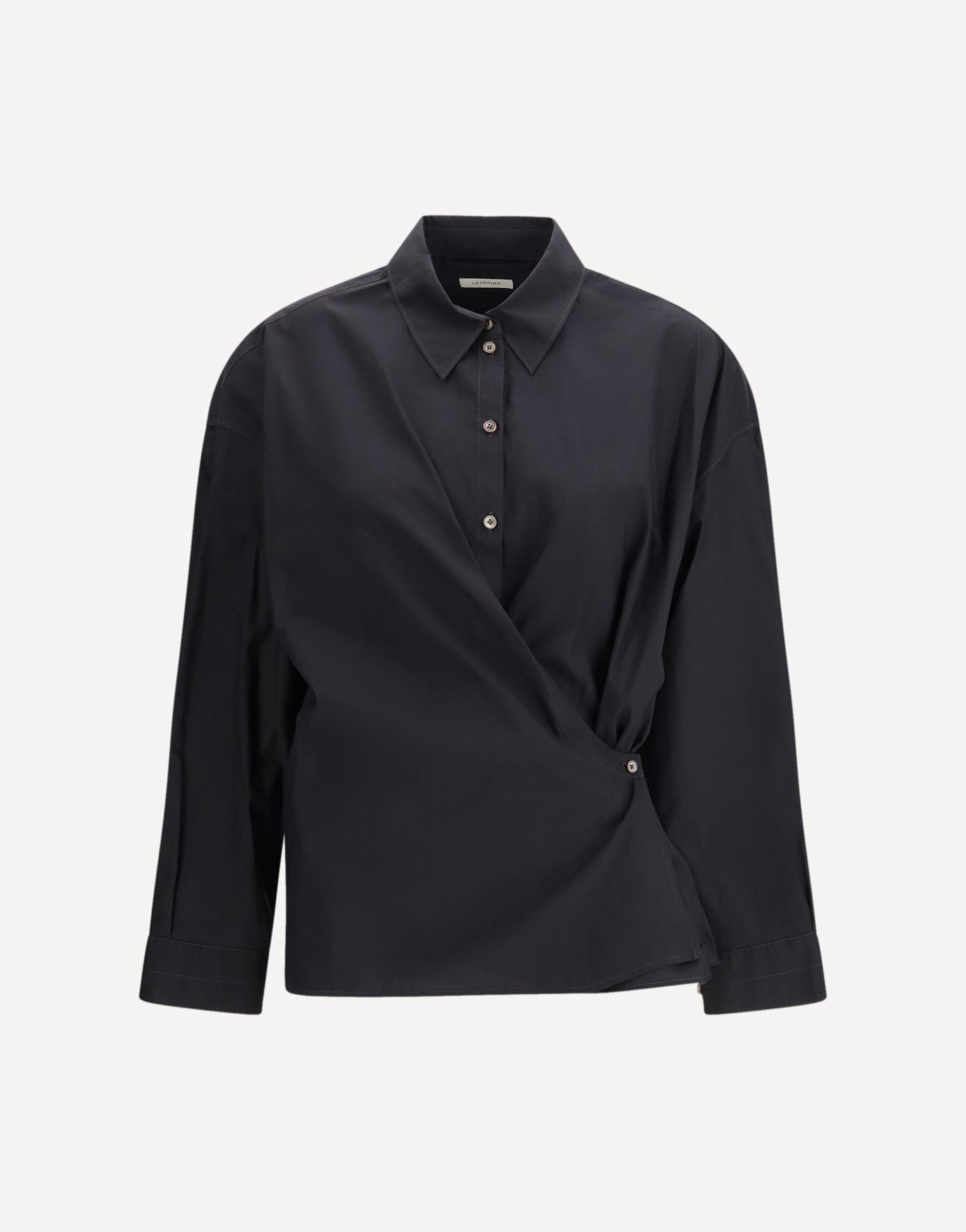 Lemaire Cotton Blend Shirt With Twisted Button Closure
