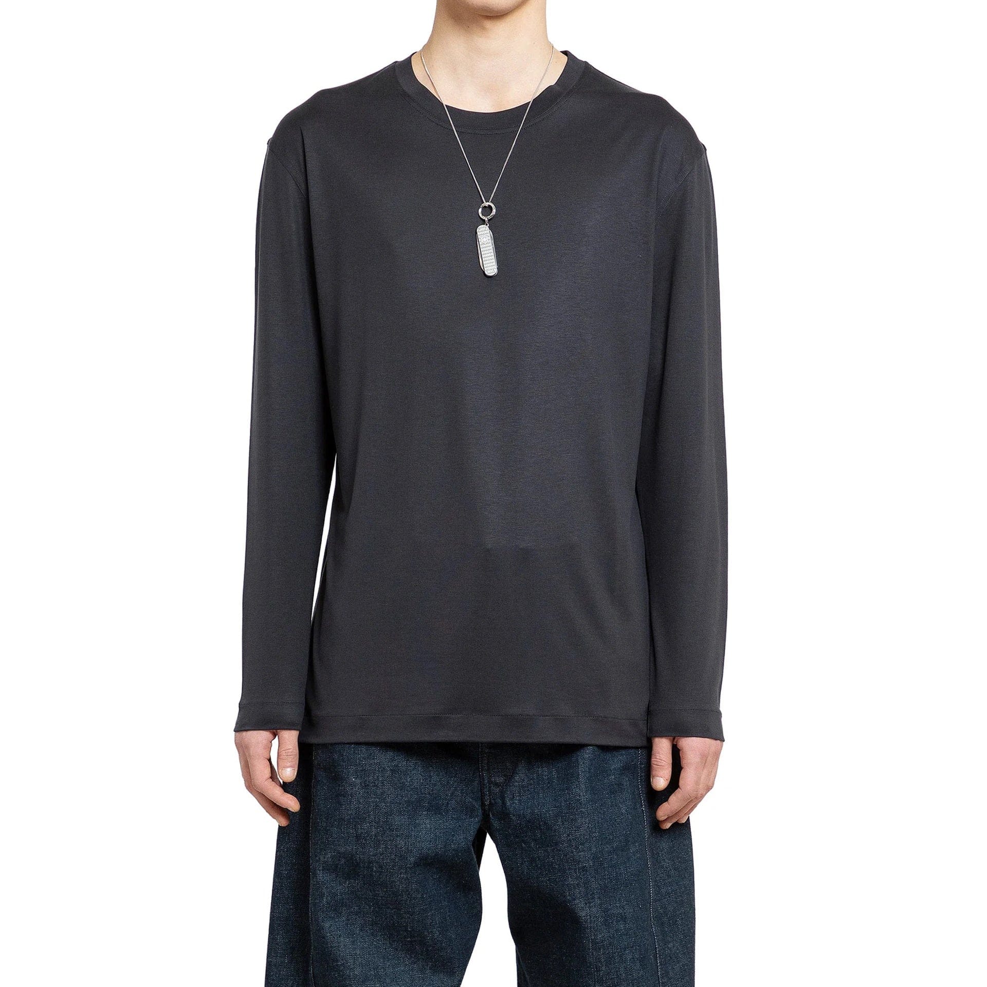 Lemaire Long Sleeve Silk T-Shirt - alternate view