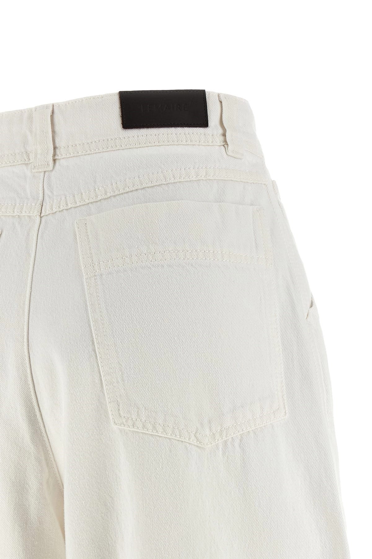 Lemaire Lemaire White Wide-Leg Denim Pants