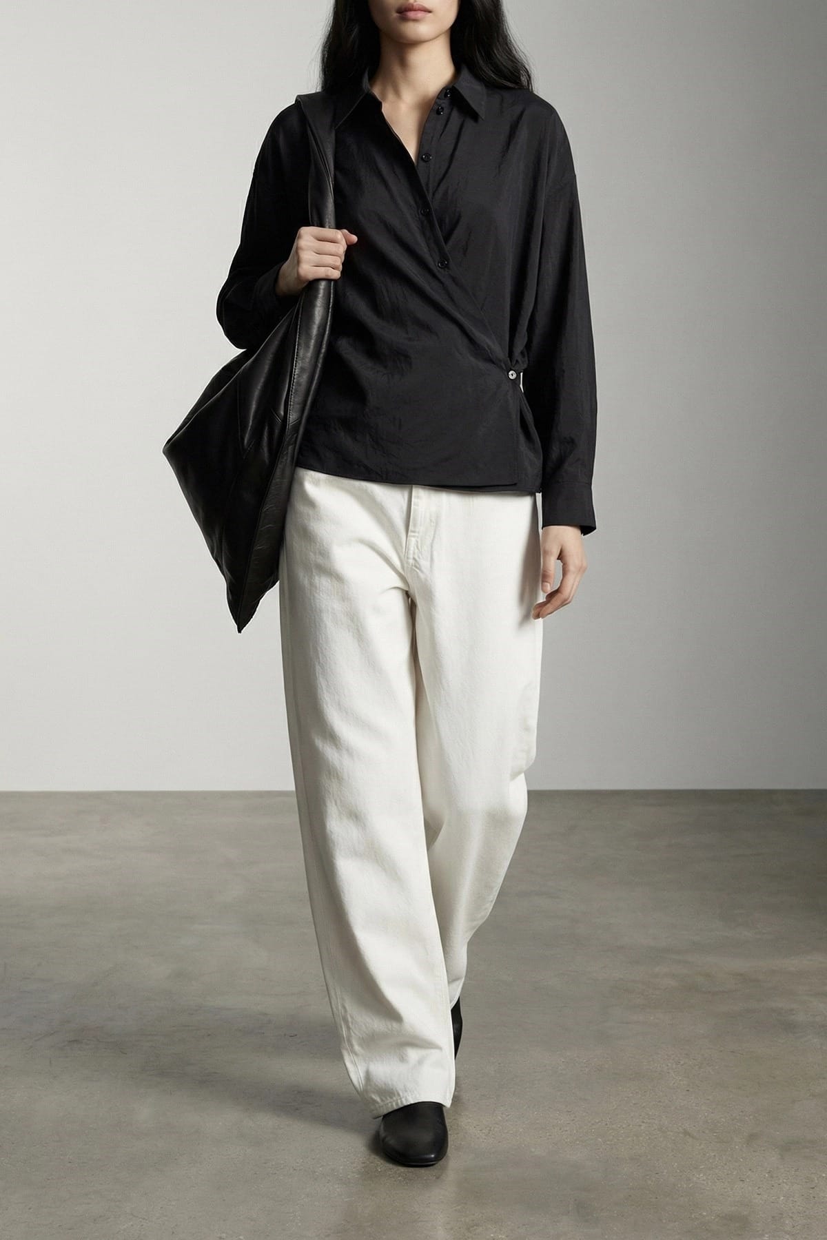 Lemaire White Wide-Leg Denim Pants - alternate view