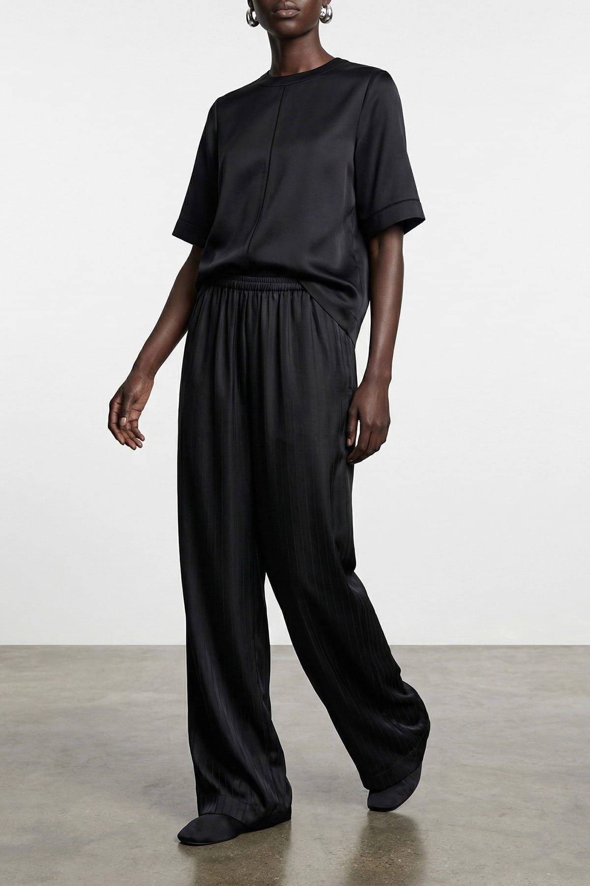Loulou De Saison Top in twill di seta Havana - alternate view