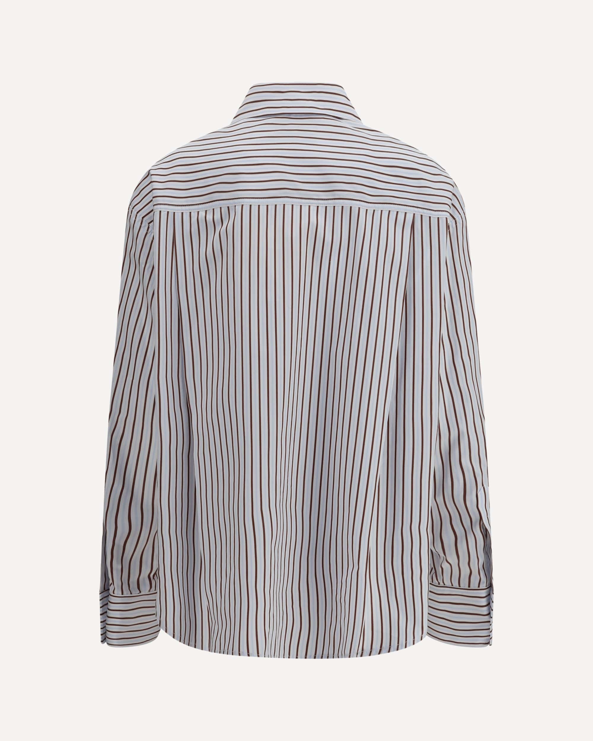 Loulou De Saison Maud Striped Cotton Poplin Shirt