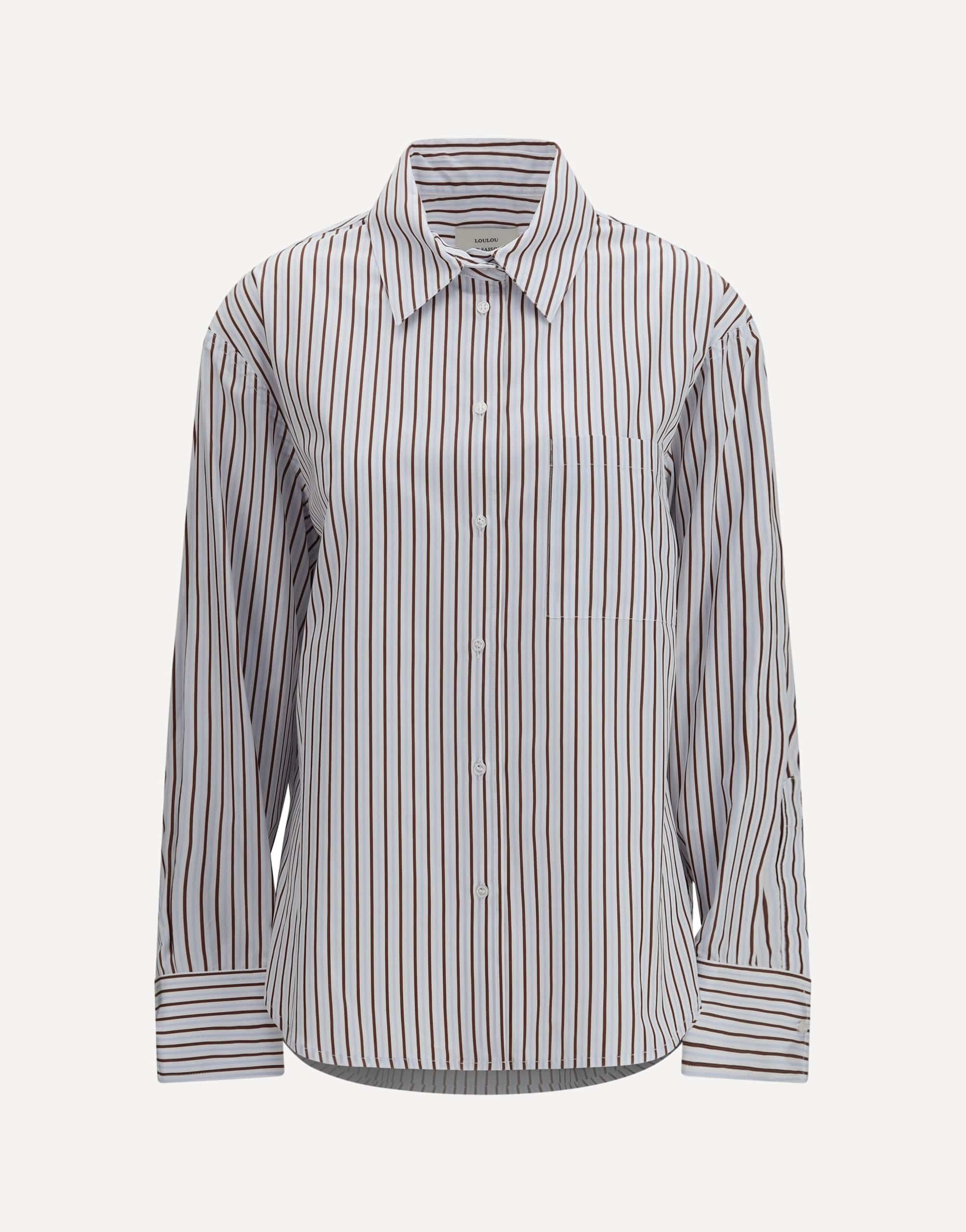 Loulou De Saison Maud Striped Cotton Poplin Shirt