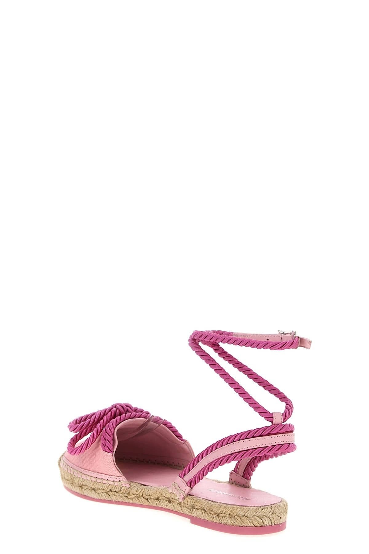 MACH & MACH MACH & MACH Double Bow Pink Riviera Espadrilles