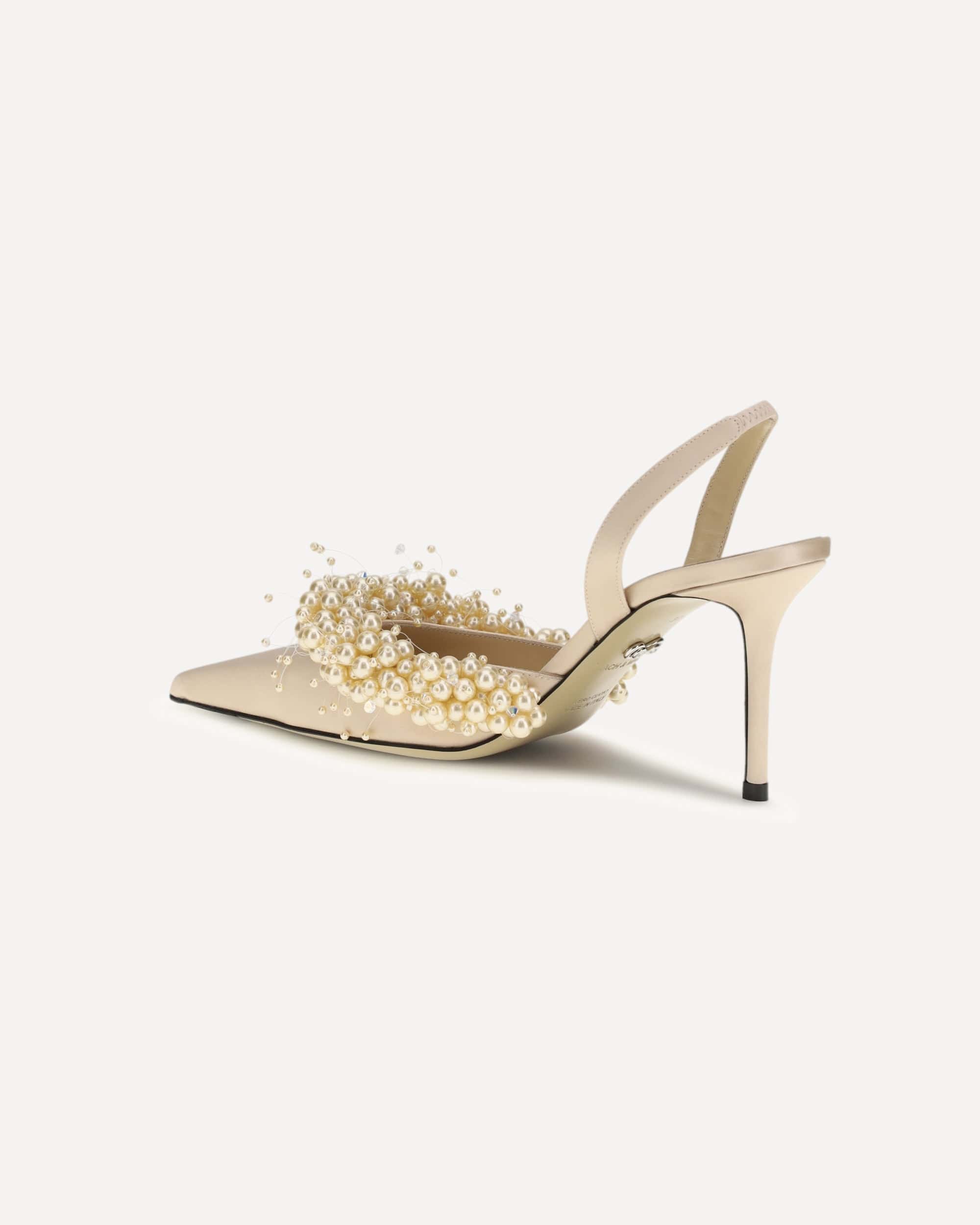 MACH & MACH Slingback Pumps With Pearls