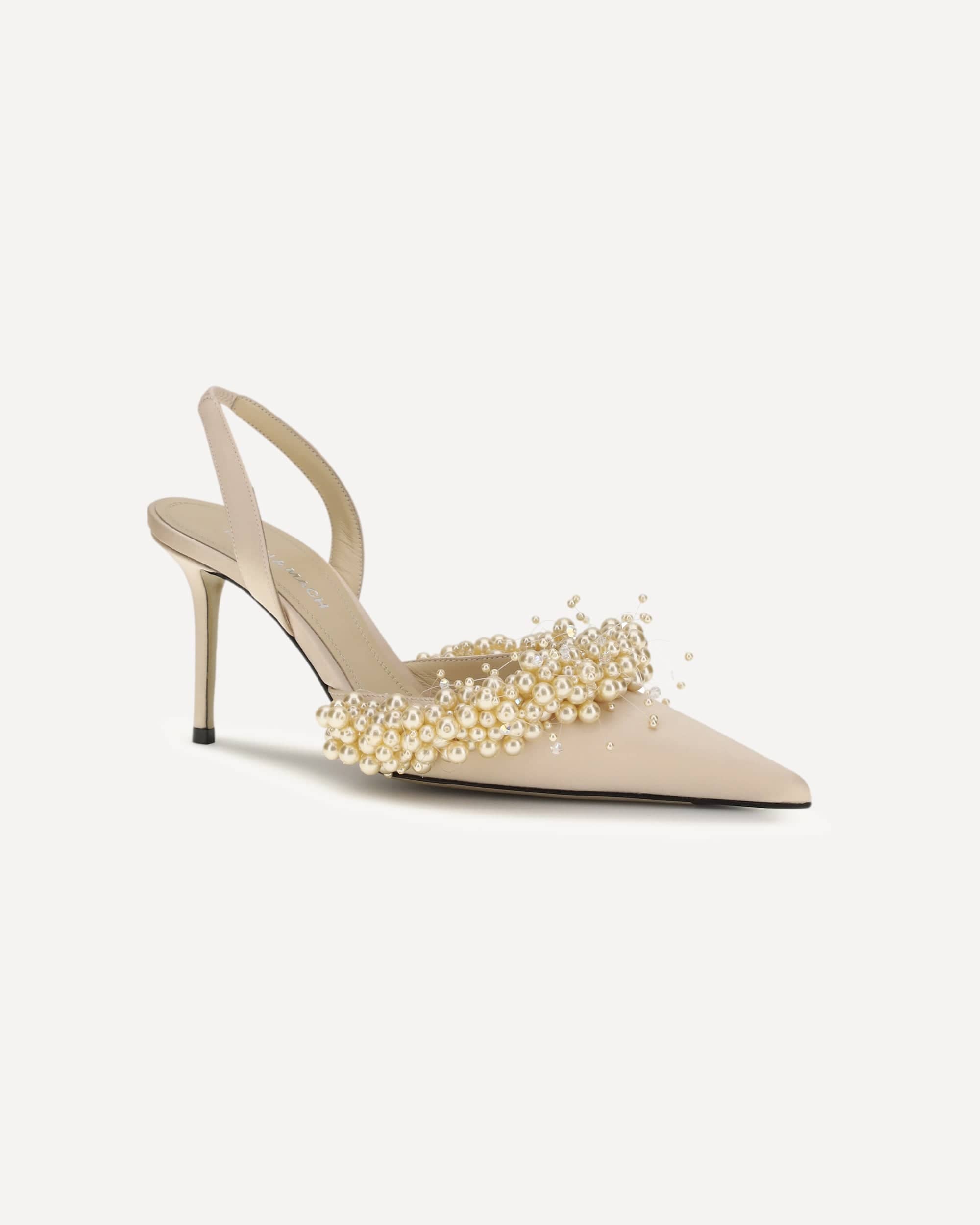 MACH & MACH Slingback Pumps With Pearls - alternate view