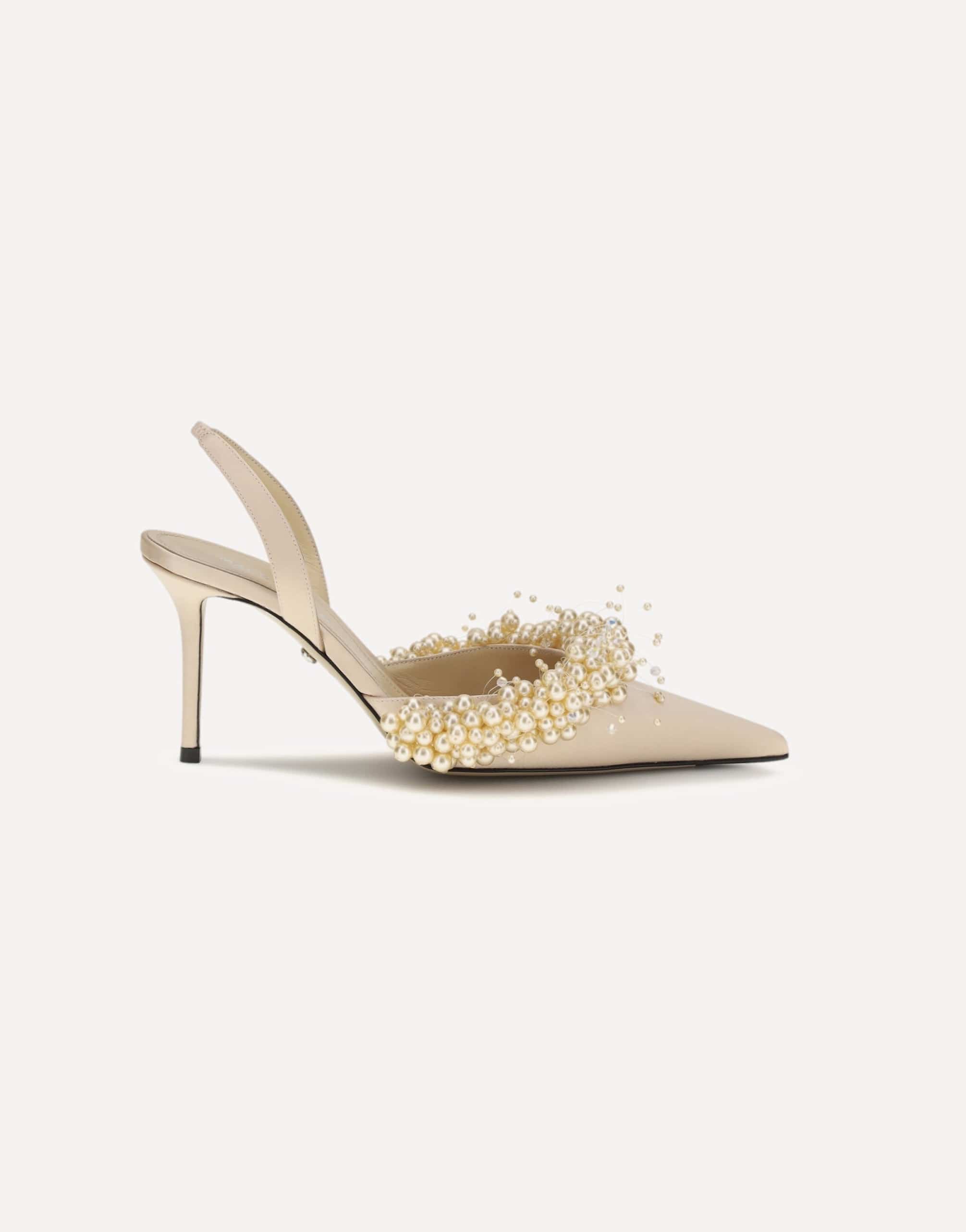 MACH & MACH Slingback Pumps With Pearls