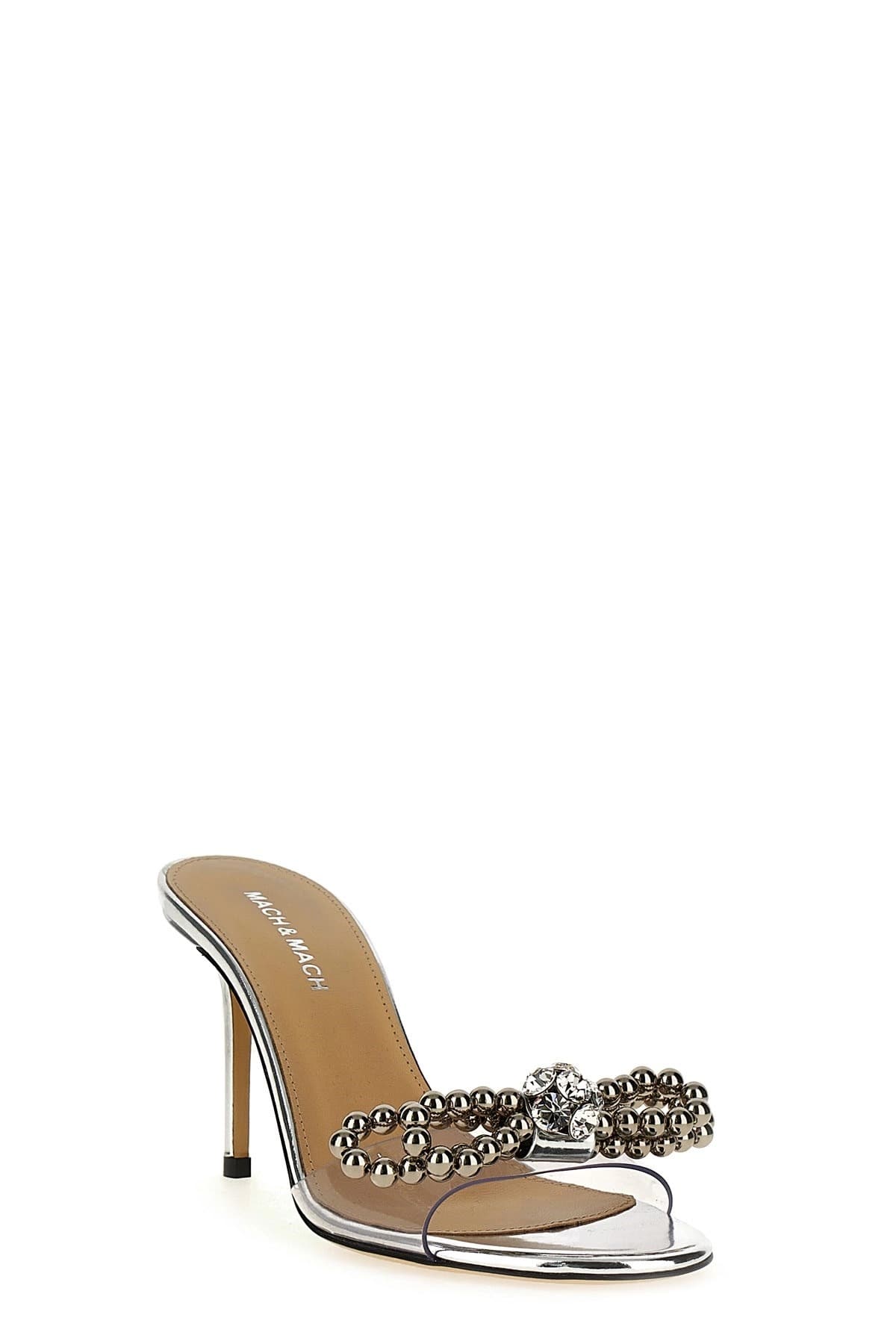 MACH & MACH Stud Bow Sandals - alternate view