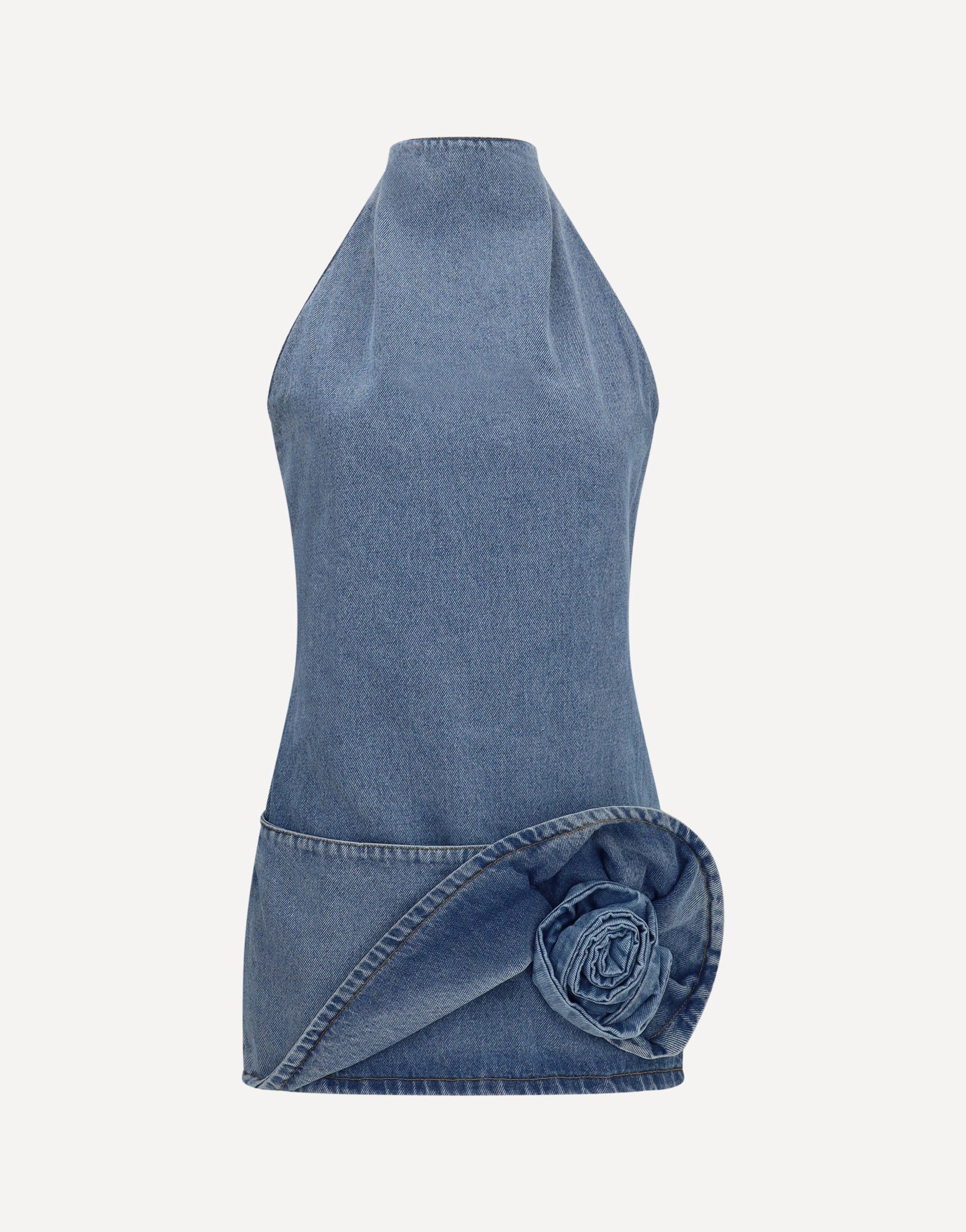 Magda Butrym halternek denim mini-jurk