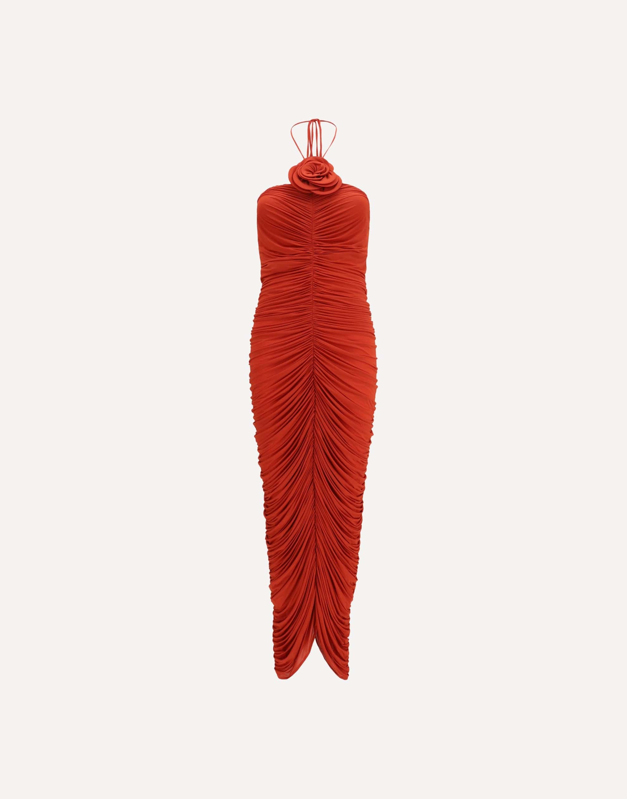 Magda Butrym Magda Butrym Halterneck Dress With Floral Ruching