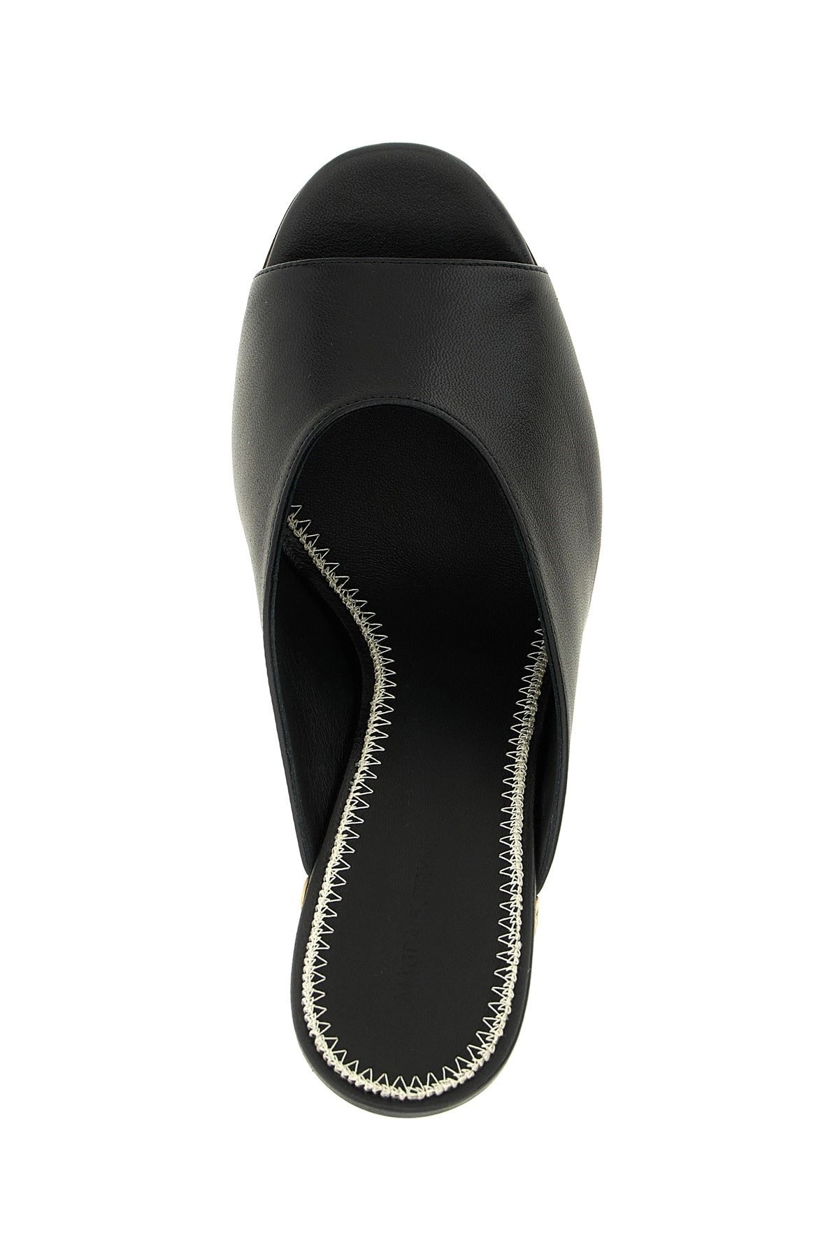 Magda Butrym Leather Studded Wedge Mules