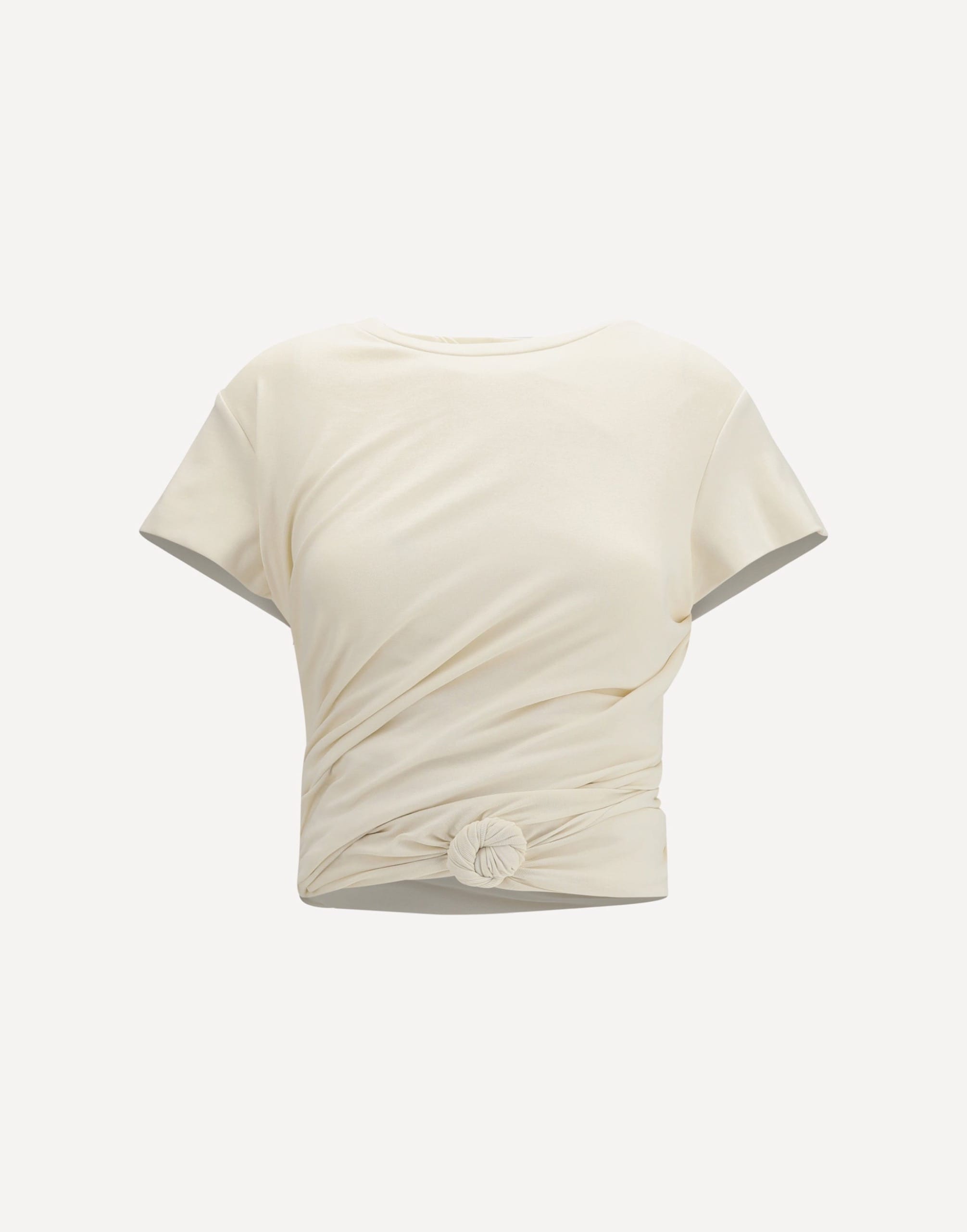 Magda Butrym Side-Knot Draped T-Shirt