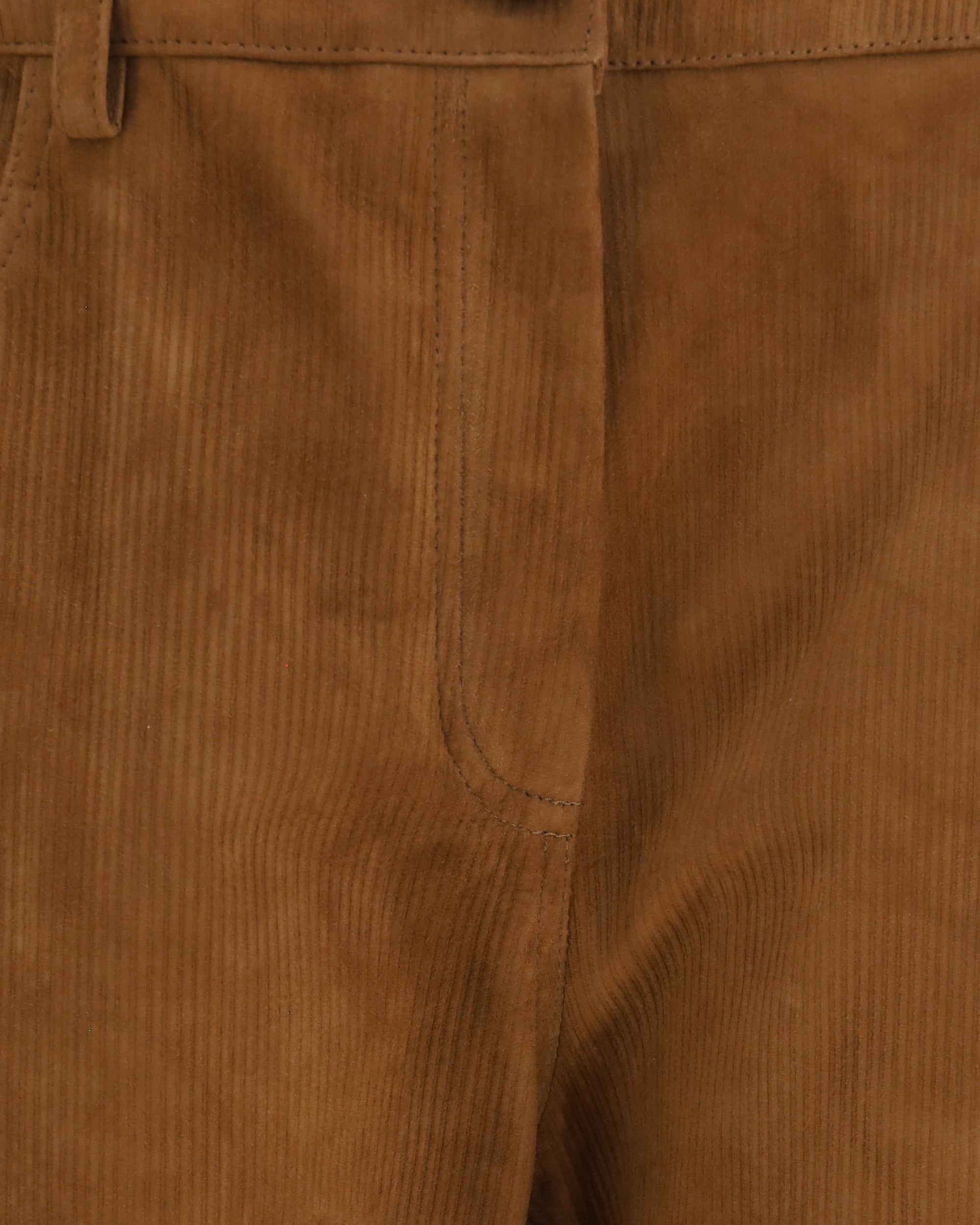 Calça de couro com efeito cotelê de perna reta Magda Butrym