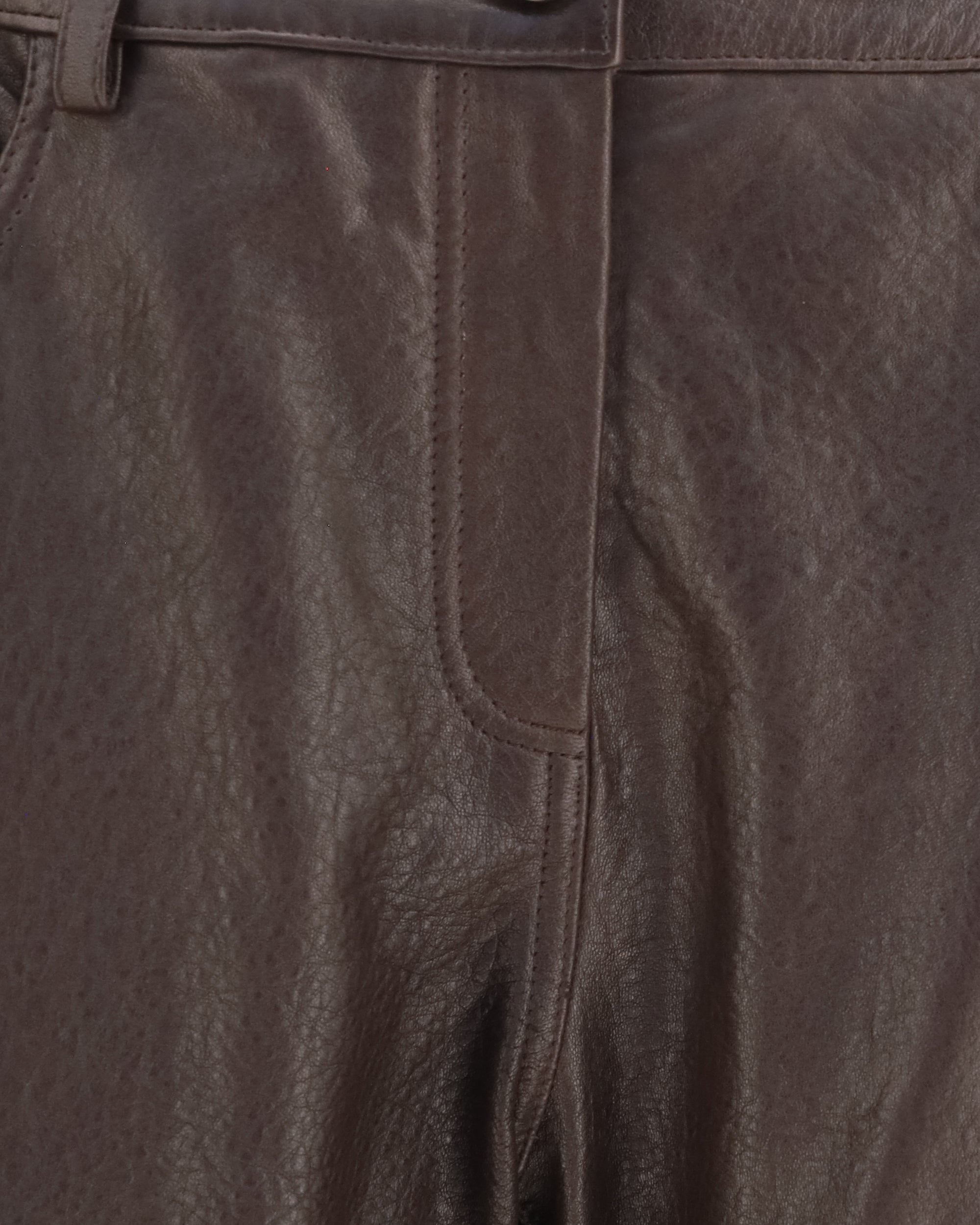 Calça de couro reta Magda Butrym