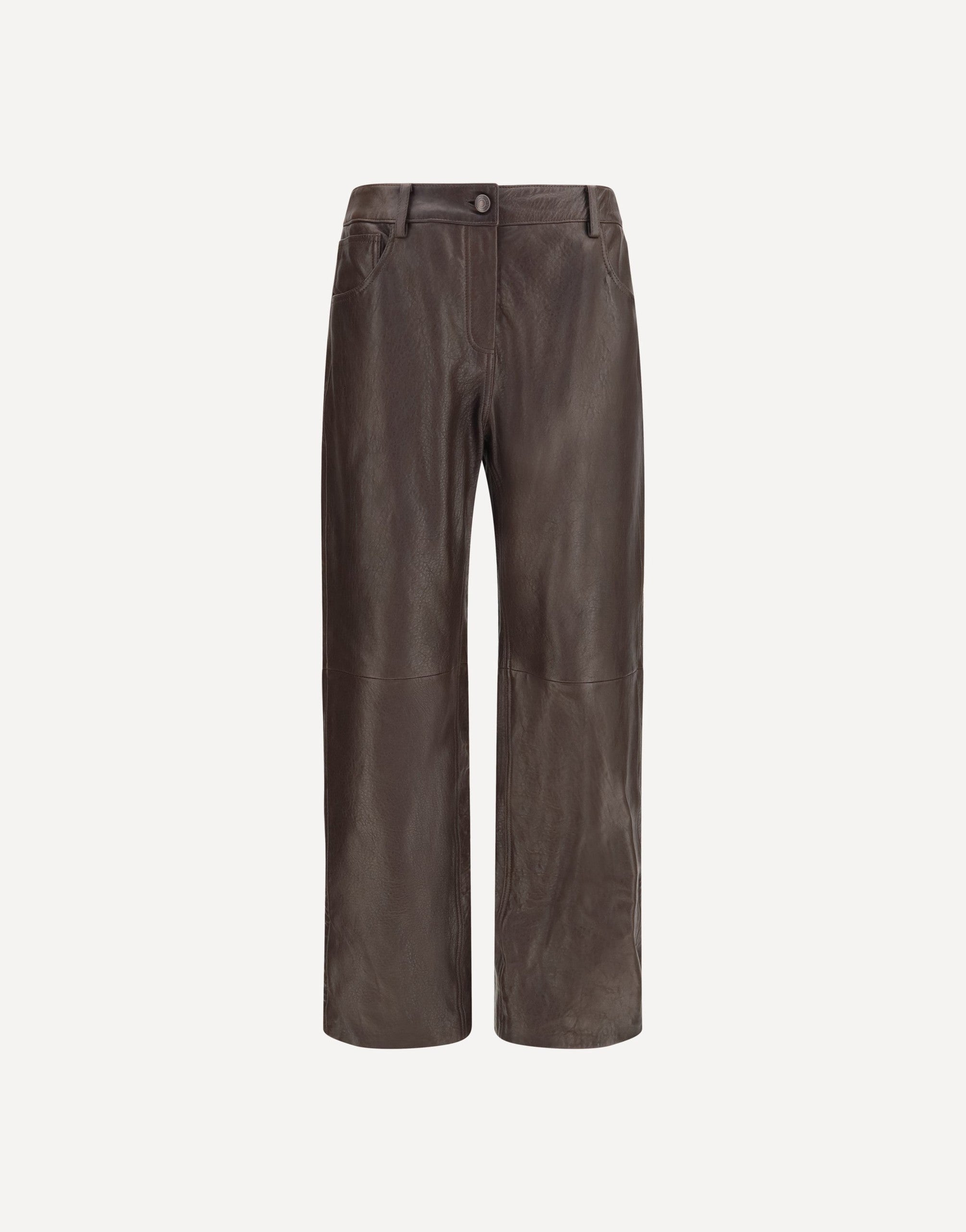 Calça de couro reta Magda Butrym